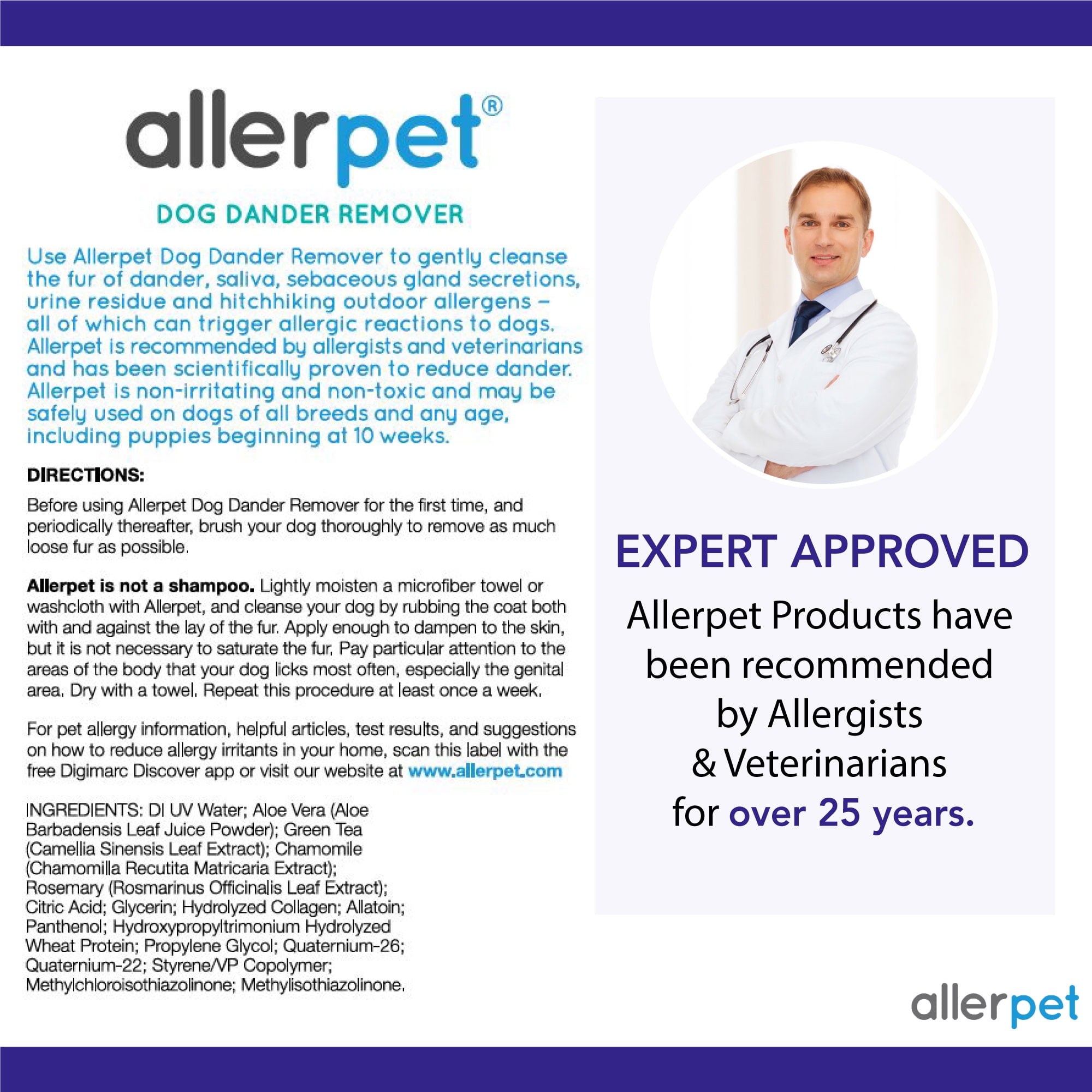 Allerpet Dog Dander Remover, 12oz Bottle + Bonus Pet Mitt Applicator to Easily Apply Solution to Your Pet - Scientifically Proven for Effective Dog Allergy Relief 5 061e44dc b0cc 4b60 984d 1c99c67e7cd3 1.19c9e741d9aea6d720aaed4af19b73af - easyishop.co.uk