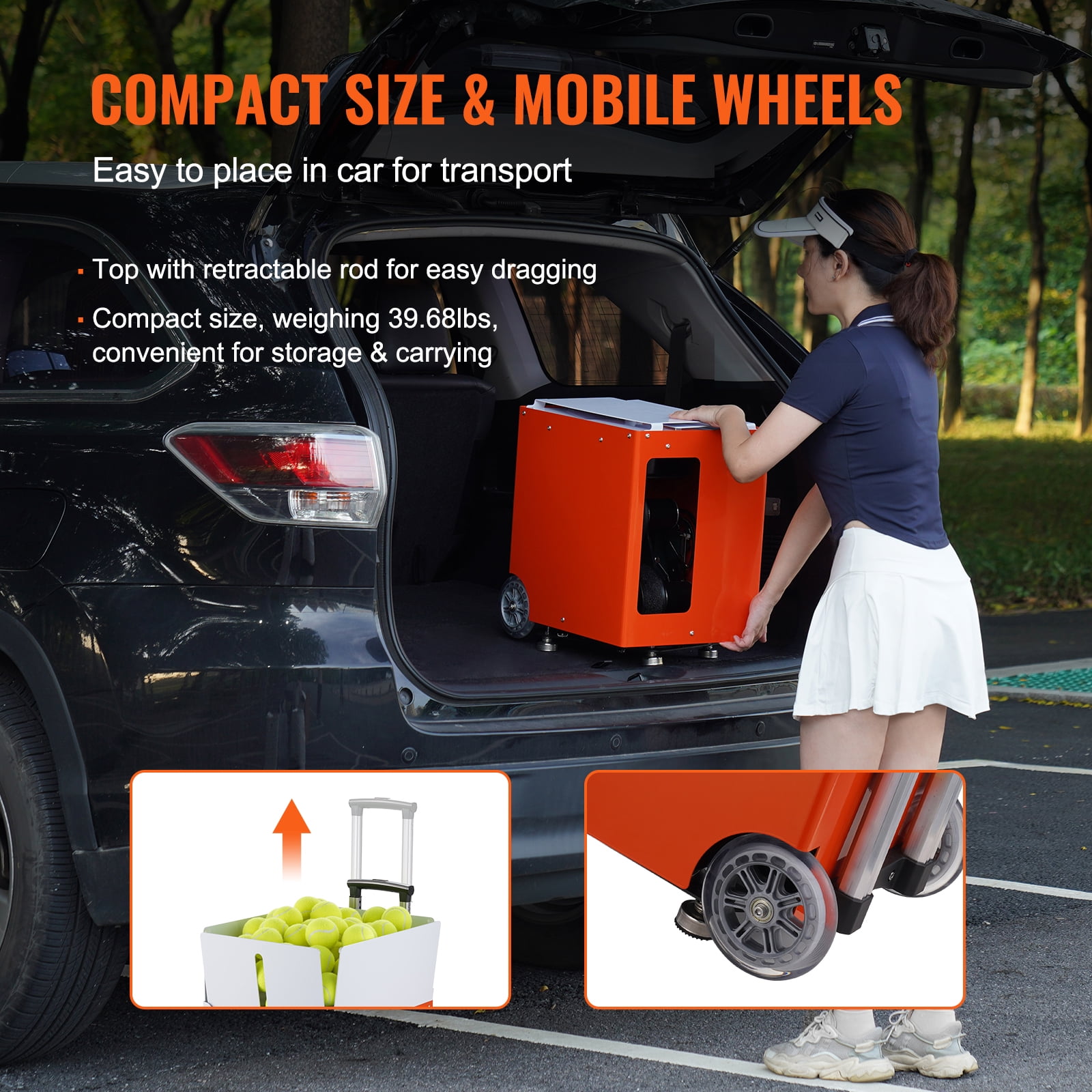 KFFKFF Mobile Tennis Ball Launcher, Automatic Ball Thrower with Capacity for 100 Balls, Equipped with 5 Motors, Provides Over 2 Hours of Continuous Use, Rechargeable Battery, Controlled via App 5 09c7b5d1 5091 4375 8cdc 0bd05edaf95b.eb3c06a9e20bf841847193ca4be52272 - easyishop.co.uk