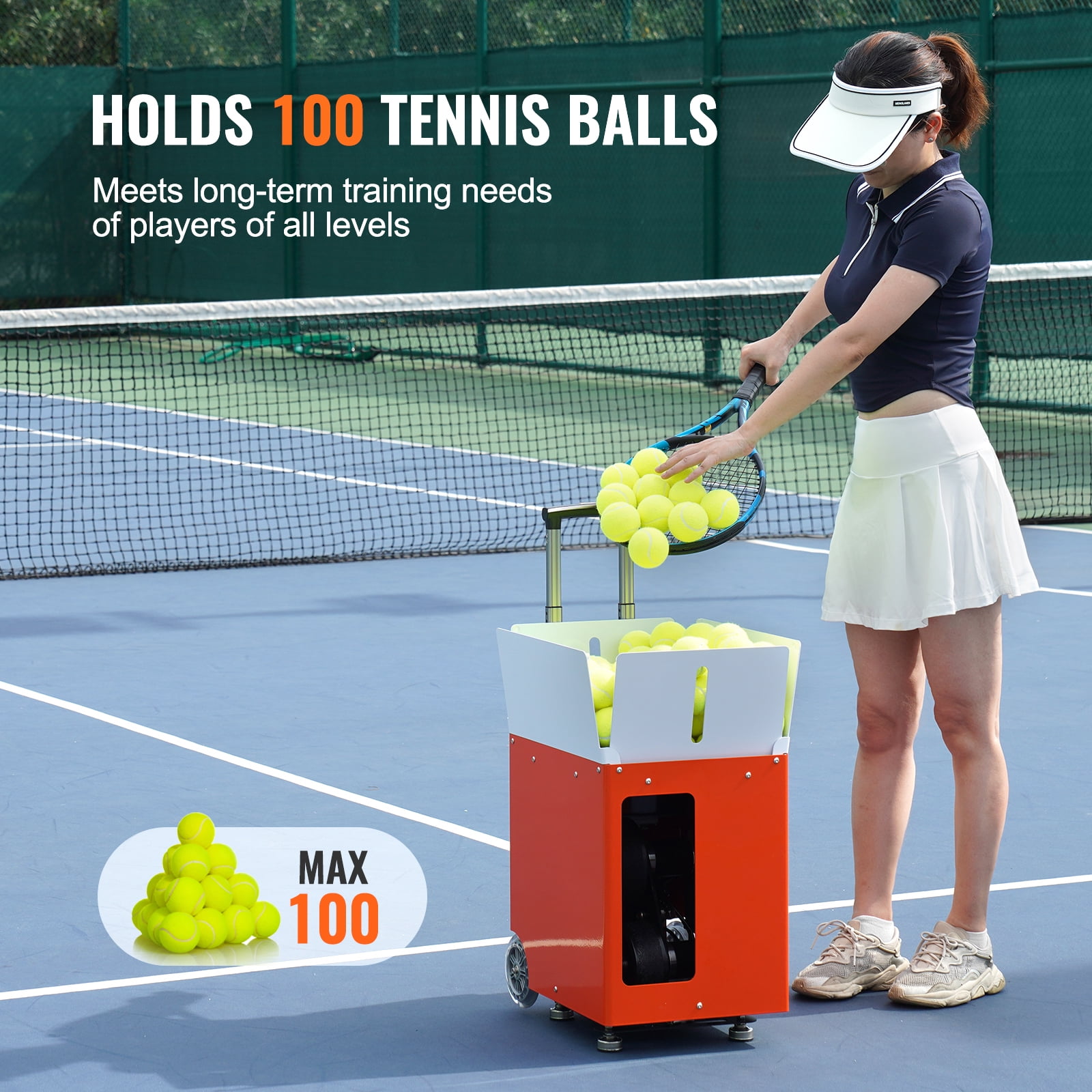 KFFKFF Mobile Tennis Ball Launcher, Automatic Ball Thrower with Capacity for 100 Balls, Equipped with 5 Motors, Provides Over 2 Hours of Continuous Use, Rechargeable Battery, Controlled via App 6 0b0e988f 8e9c 4717 88ff c56b483d5359.1453dc2e83356c36dbd51f451160f768 - easyishop.co.uk