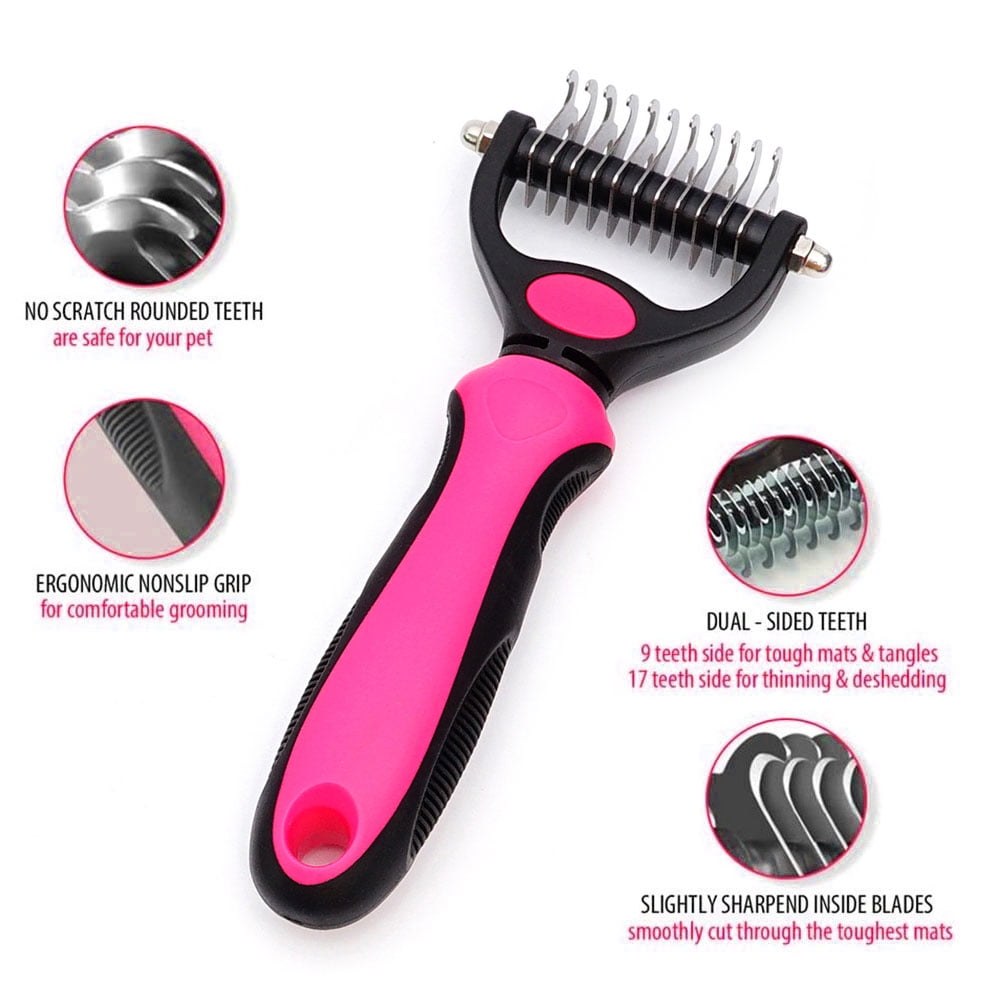 Pet Grooming Brush, Cat Brush, Saoqi Small Double Sided Shedding and Dematting Undercoat Rake Comb for Dogs and Cat Comb Brush Tool Blue 14 17243246 2c66 42c0 8ff1 b0d1d6318ca9.c044377d041d02bd4918f1b239651000 - easyishop.co.uk