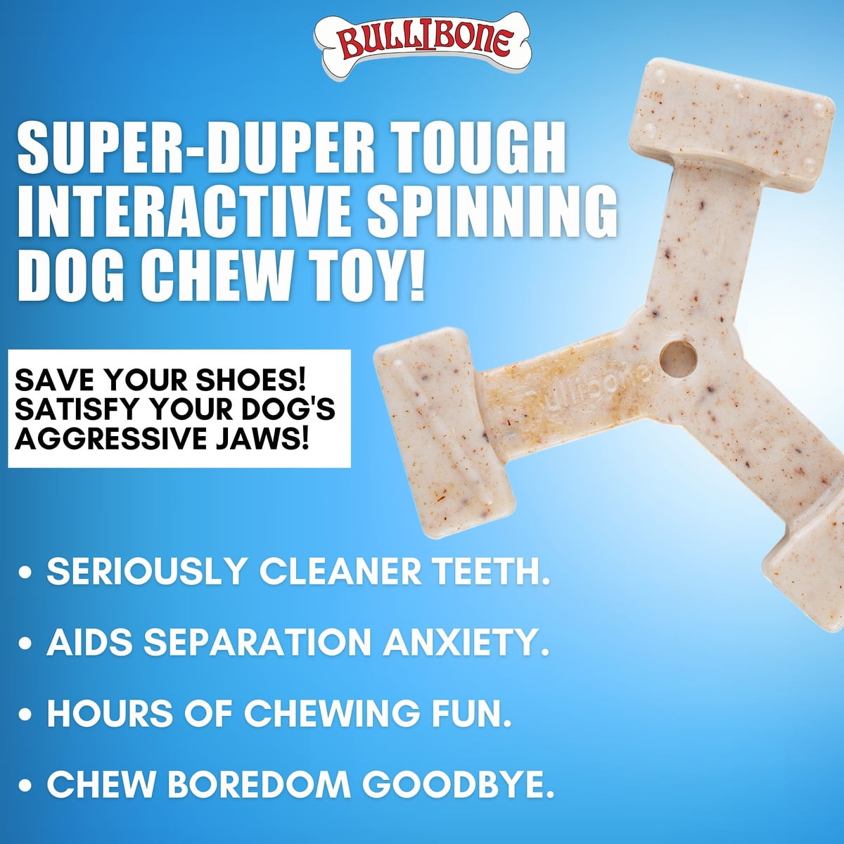 Bullibone Jumbo Bacon Spin-a-Bone Heavy Chewer Dog Bone - Interactive Dog Chew Toys, Triggers Natural Instincts, and Improves Oral Health - Single 2 17973b59 f01e 4a06 810b 77dbdc0d4e70.19d9cd172e8a59c313288cef20bbc650 - easyishop.co.uk
