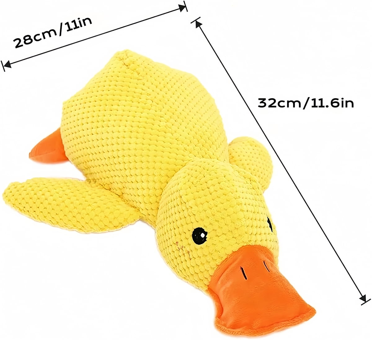 The Mellow Dog Calming Duck Dog Toy, Quacking Duck Toy, Cute No Stuffing Duck Dog Toy, Plush Cute Duck with Soft Squeake for Any Size Dog (Yellow) Small 11 1a1b1239 763e 49a0 b63d 0e7e91150651.5679535be152bae0fa055f927b639900 - easyishop.co.uk