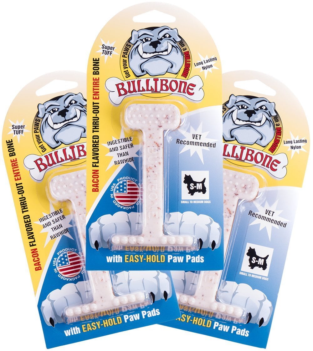 Bullibone Nylon Dog Chew Toy Nylon Bone - Improves Dental Hygiene, Easy to Grip Bottom, and Permeated with Flavor Bacon Small - 2 Pack 75 1c38086e adac 4848 81f9 7711fe2dd11a.769586d22d4afecbd9cafd868d59b7f2 - easyishop.co.uk