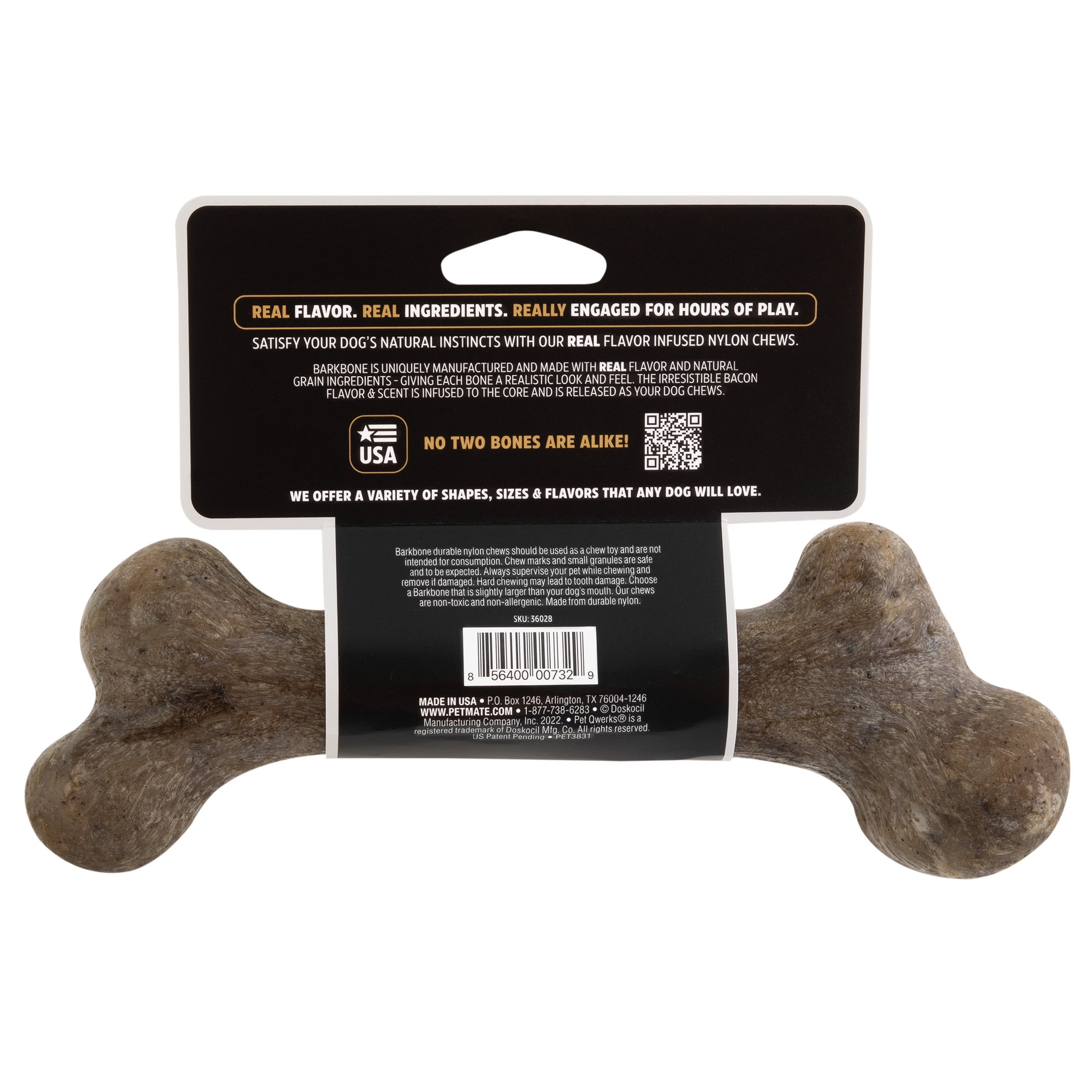 Pet Qwerks BarkBone Natural Instincts Bacon Infused Dinosaur Nylon Bone Dog Chew Toys for Aggressive Chewers - Real Bacon, Large 22 24ce2904 4d5e 4d62 9fd5 034eaf6ce71f.25a4f95c42fbb9e9d9125c9073f87423 - easyishop.co.uk