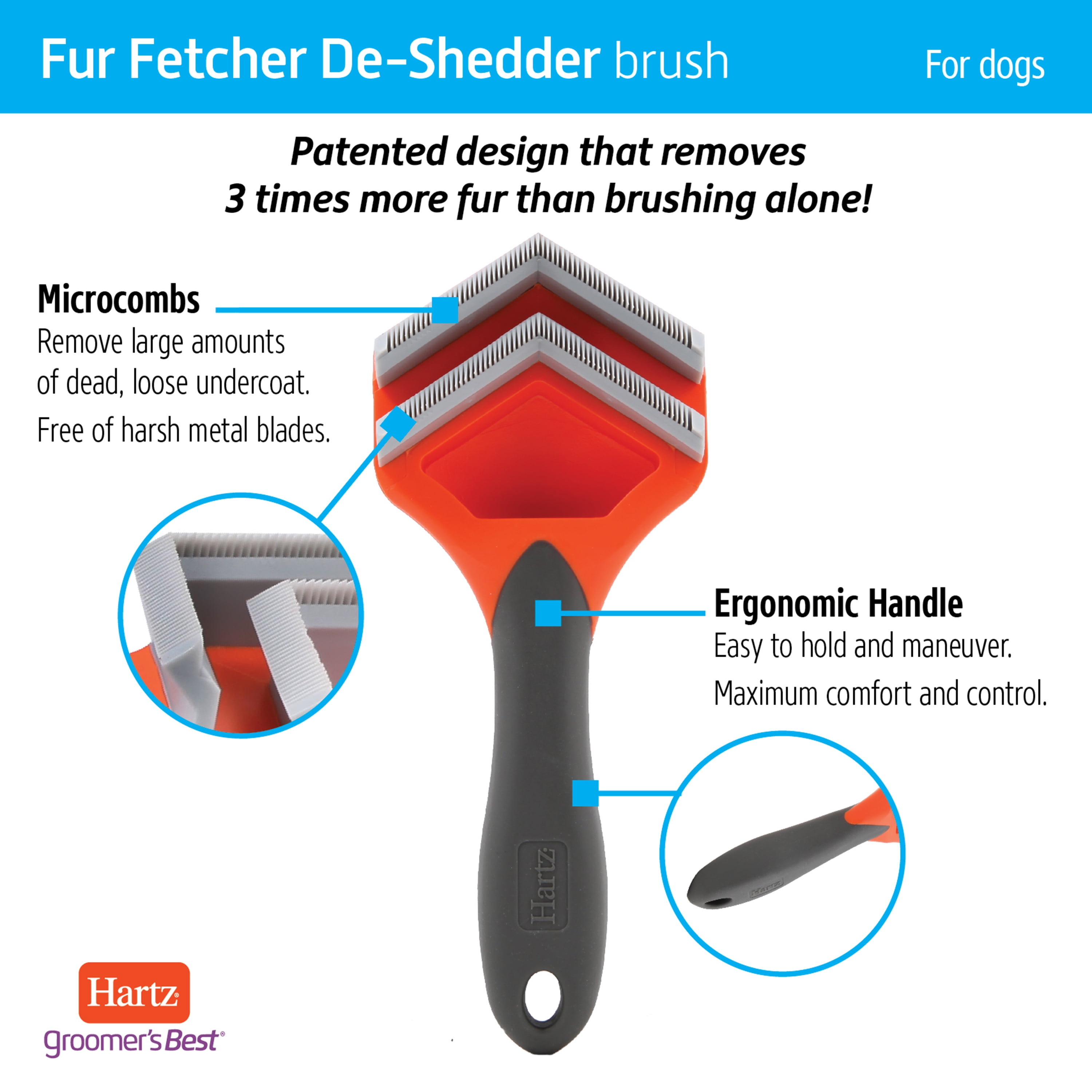Hartz Groomer's Best Fur Fetcher De-Shedder Grooming Brush for Dogs 2 2861aef6 cc6b 4acc a800 f6edf9c7ff70.6de9a3b0b6950864764219dd2b5f0244 - easyishop.co.uk