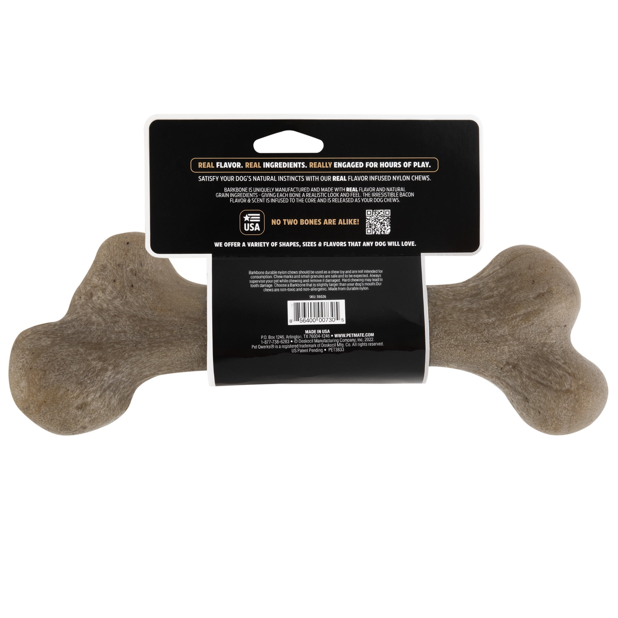 Pet Qwerks BarkBone Natural Instincts Bacon Infused Dinosaur Nylon Bone Dog Chew Toys for Aggressive Chewers - Real Bacon, Large 17 2b374a87 89de 4054 9040 0d9574416e4e.741791fb562cb72d845cc0dca1fccd8b - easyishop.co.uk