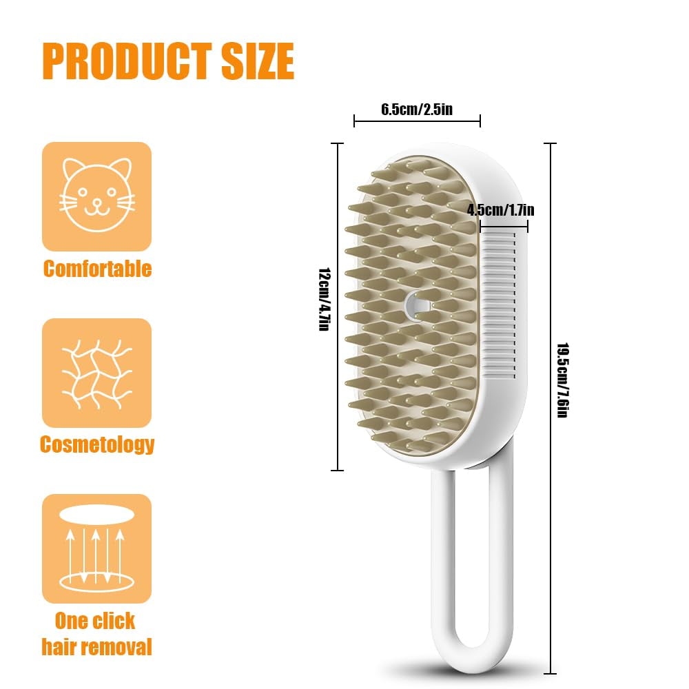 Sugarty Cat Steam Brush USB Rechargeable Cat Dog Grooming Comb Multifunctional Curry Combs Spray Pet Brushes for Massage Removing Tangled and Loose Hair (Coffee) 2 30b214b6 8bbc 4e12 89fe f459ace698c0.7d664a3162888a02f90ba4412f5c9c75 - easyishop.co.uk