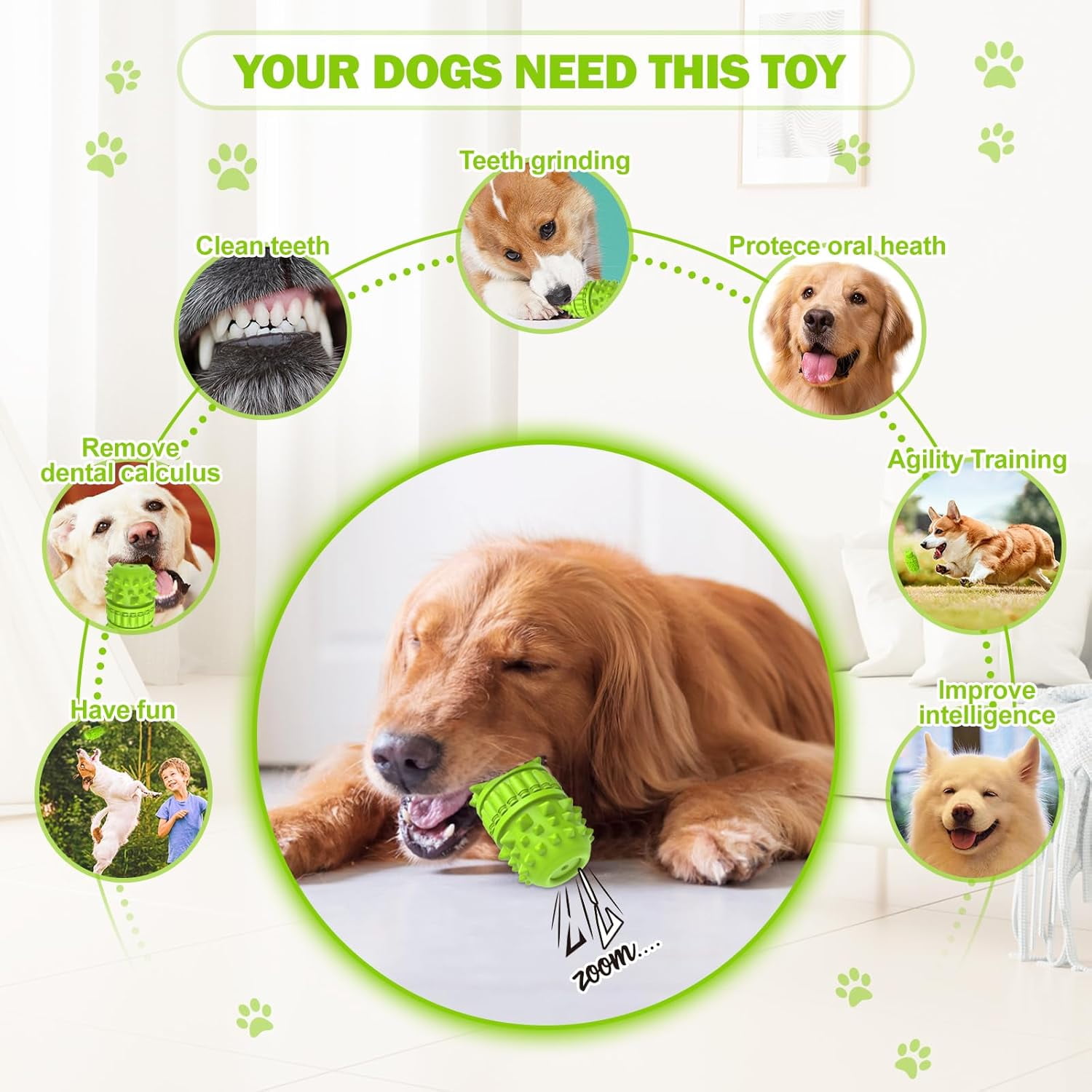 URRU Dog Toy for Aggressive Chewers, Indestructible Dog Chew Toys Squeaky , Interactive Tough Durable for Large Breed(Green,Large) 5 331ef2d5 7a28 40dc b30b 7027b5c80d74.9dc27a55aa4efba4f27b7bd92ba7c95f - easyishop.co.uk
