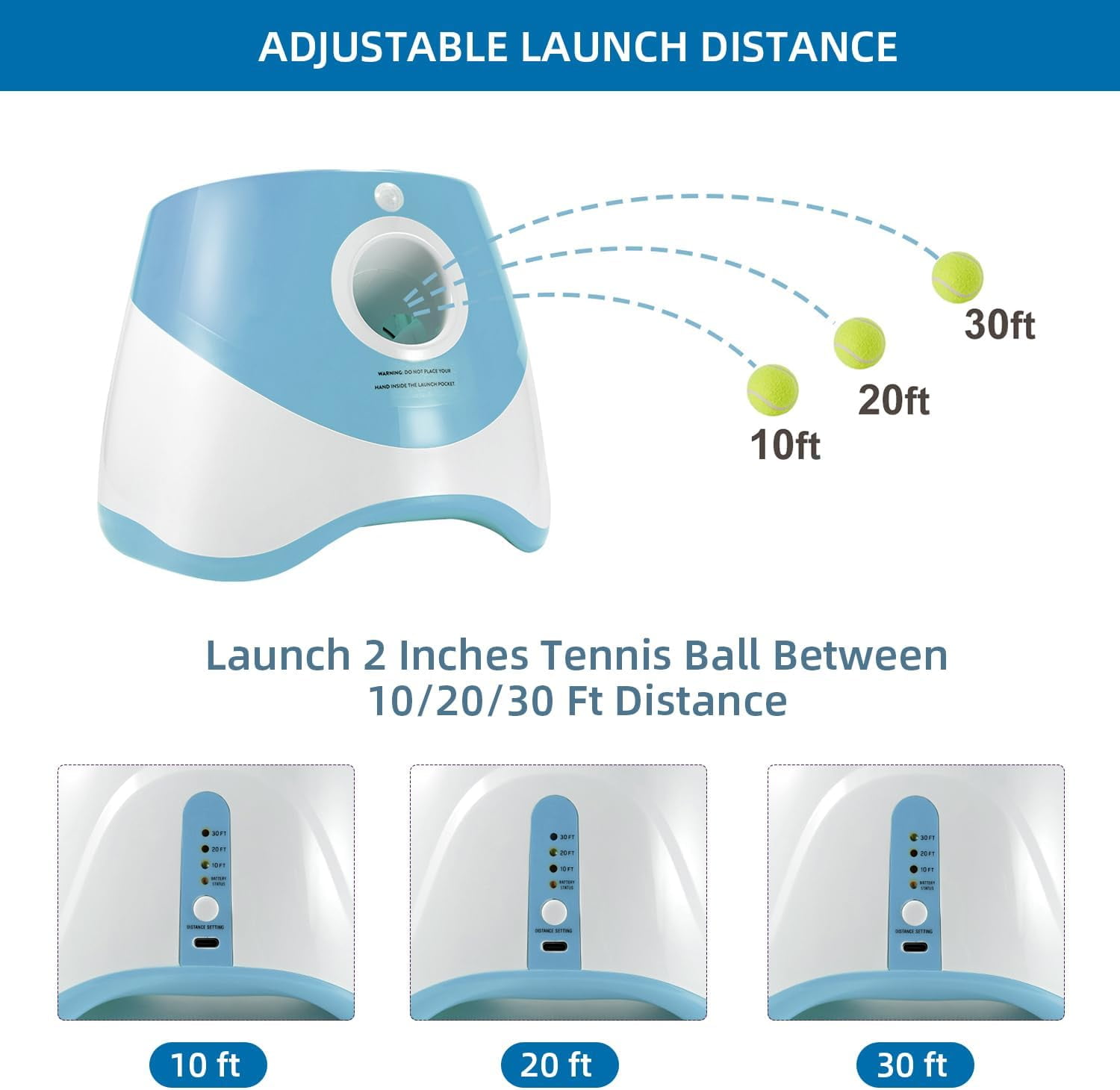Ball Thrower for Dogs,Interactive dog fetch machine,Automatic Tennis Ball Launcher with 12 Tennis Balls,Dog Ball Thrower Machine with 10-30Ft 3 Launching Distance,for Small Dogs Indoor & Outdoor 3 38df8030 d629 4127 bbe6 a0ea949da0ff.0e8c754a492450175873eb532040ced1 - easyishop.co.uk