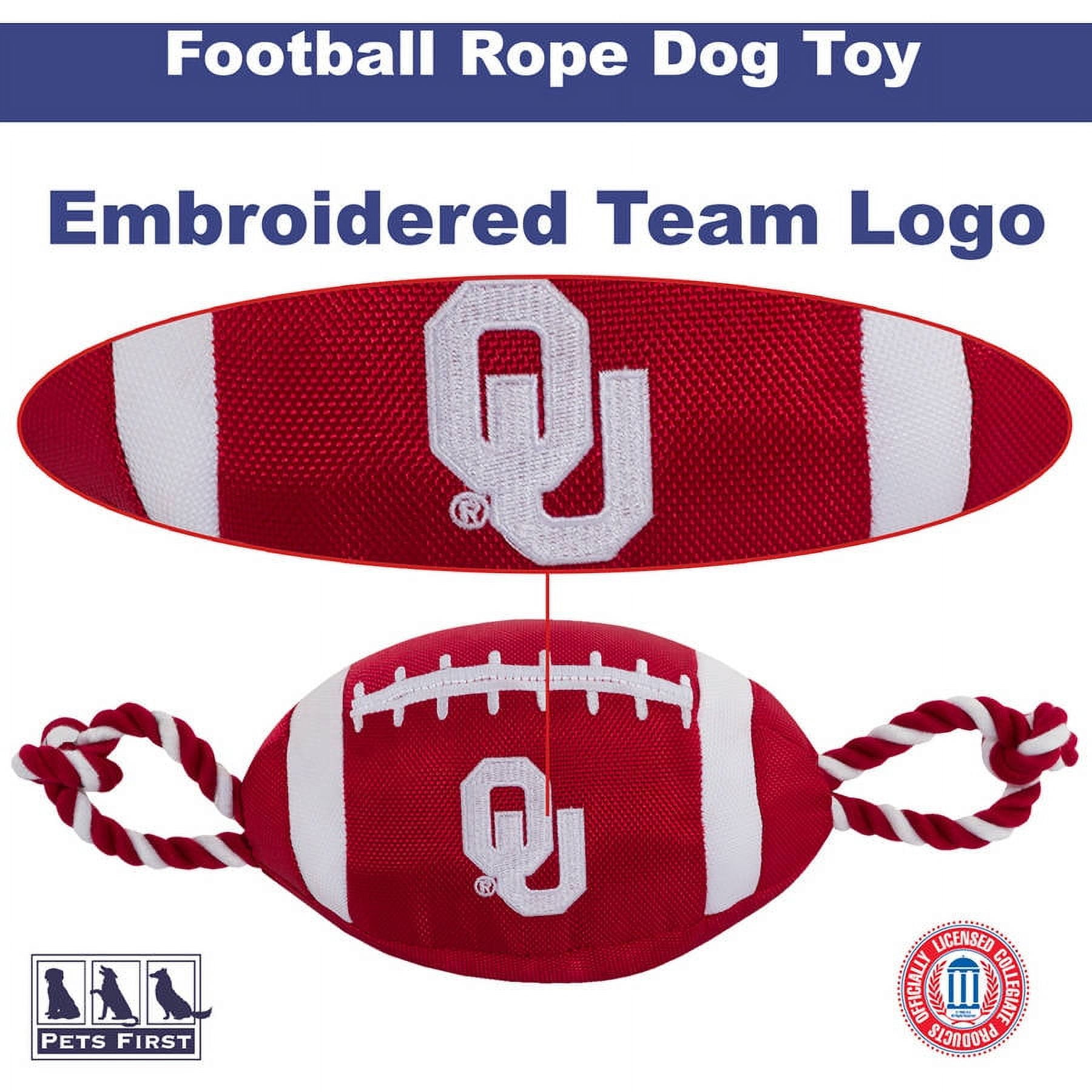 Pets First Collegiate Oklahoma Sooners Strong, Durable, Chewable Football Dog Toy with Inner Squeaker and Side Ropes, Officialy Licensed 7 408274f7 44b7 406a afd6 e830052108ff.ccc6425294d645e10d230c5ae3987ea2 - easyishop.co.uk