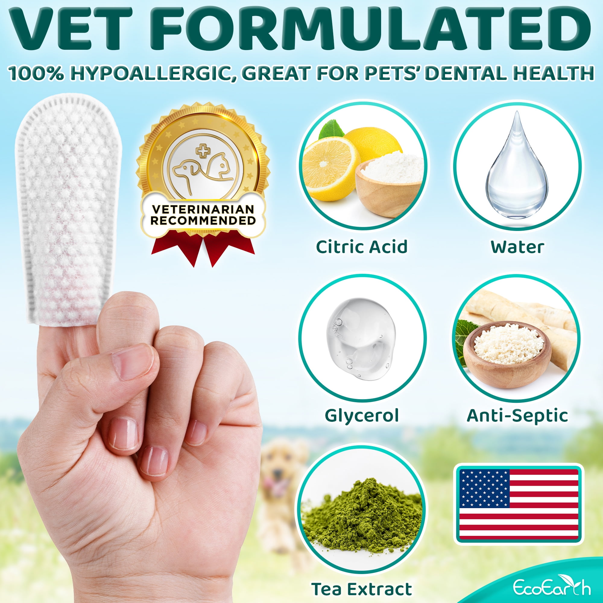 EcoEarth Teeth Cleaning Wipes for Dogs & Cats, Dental Finger Pads for Plaque & Breath 50Pc 2 40a94cf7 be10 4928 bd52 d1cbe9fafc76.c8e1607d20389a107c33939d16b17070 - easyishop.co.uk
