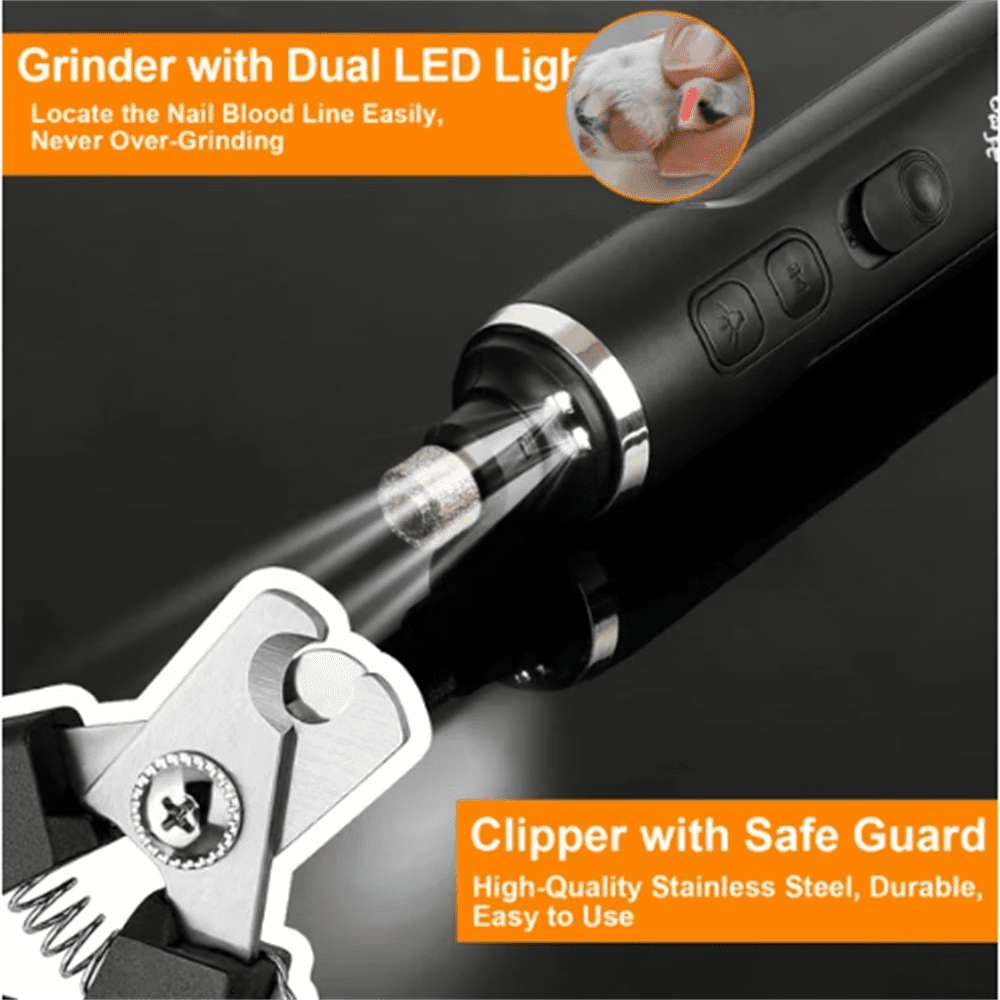 ZOUYUE Electric Dog Nail Grinder Professional, LED Lighting, Quiet Painless Safe Smooth Paw Grooming, Powerful 2 Speeds Clipper Trimmer (Black) 5 4438e78b 659d 4db6 be02 a6c0e7856c7b.1f40a0469fa0acff2d8345d9ef569d07 - easyishop.co.uk