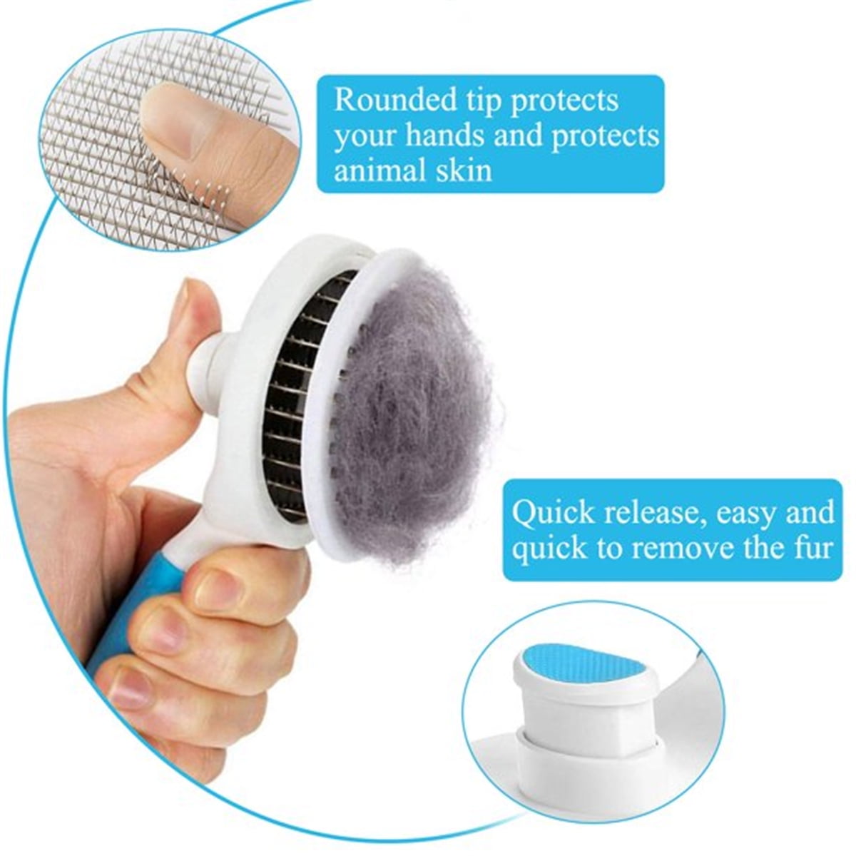 Riklu Dog & Cat Brush, Self Cleaning Slicker Brushe for Shedding and Grooming Removes Loose Undercoat, Mats and Tangled Hair Grooming Comb for Cat Dog Brush Massage 8 443ae683 315b 42ac 8aa8 881078468bf8.6ca7e62a9a6b0a24c28e15da98d7b320 - easyishop.co.uk