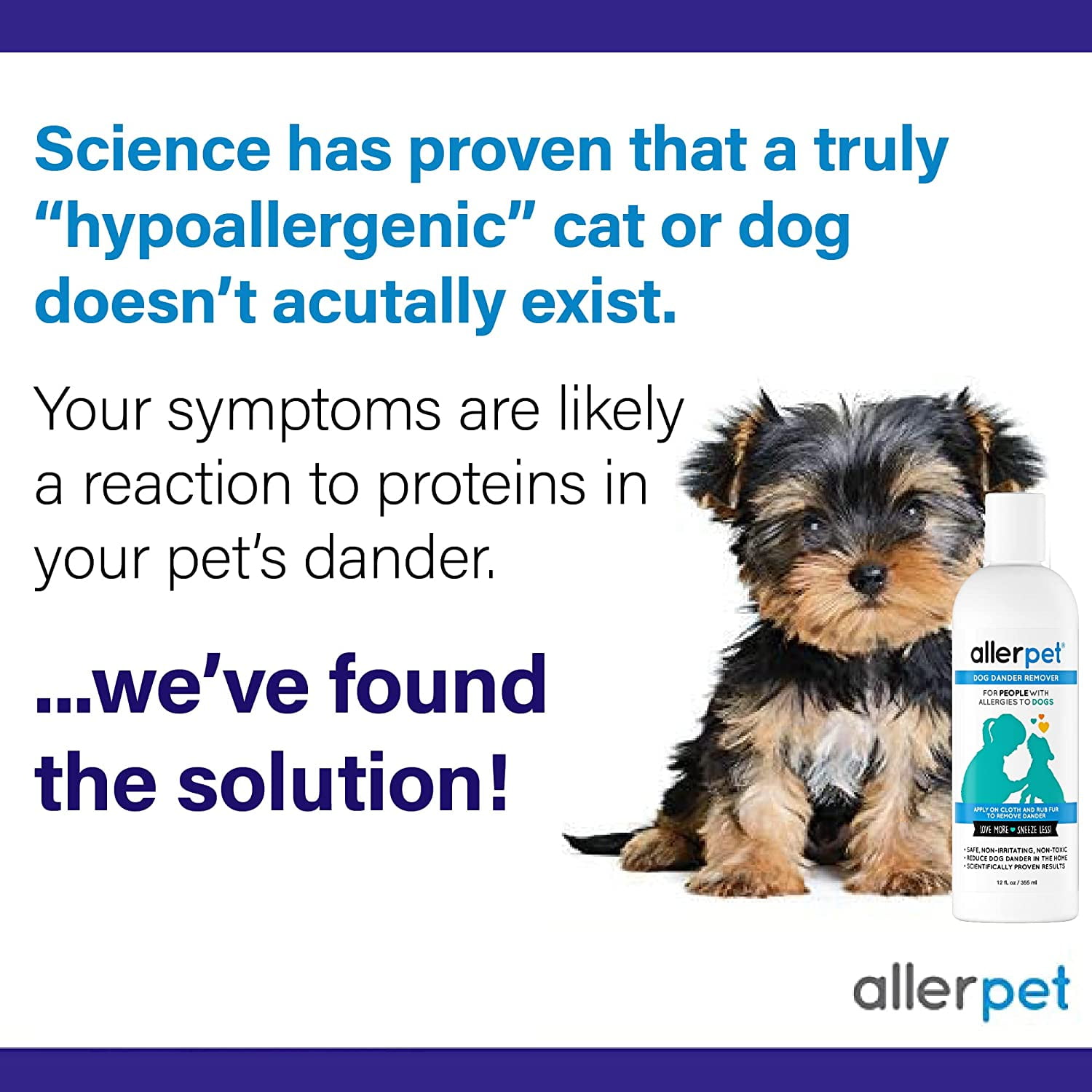 Allerpet Dog Dander Remover, 12oz Bottle + Bonus Pet Mitt Applicator to Easily Apply Solution to Your Pet - Scientifically Proven for Effective Dog Allergy Relief 2 4a17b59f b91b 427b 81f6 e9714d0a9a22.fe9ae5b45cd8eef7f8790be7966bcdf7 - easyishop.co.uk