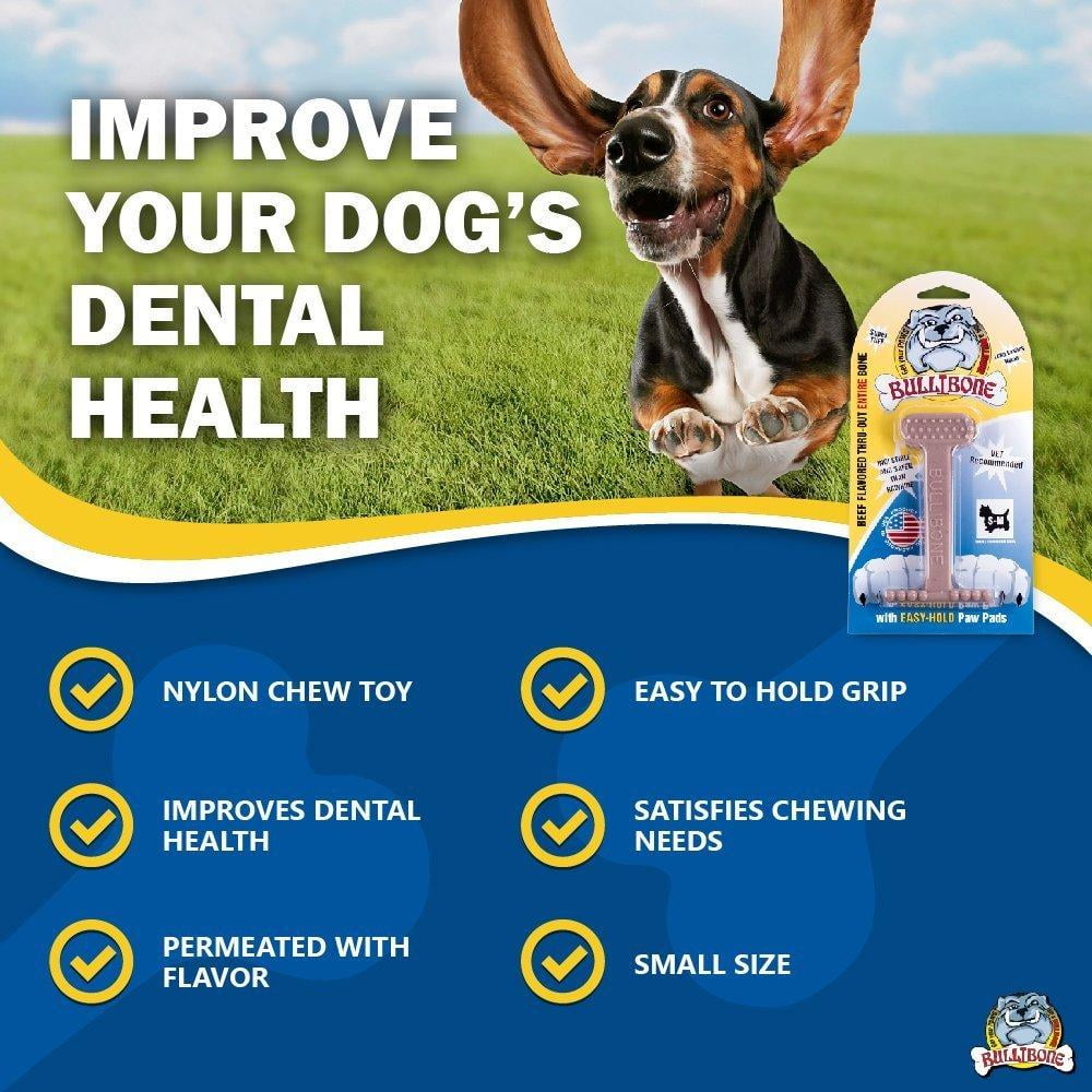 Bullibone Nylon Dog Chew Toy Nylon Bone - Improves Dental Hygiene, Easy to Grip Bottom, and Permeated with Flavor Bacon Small - 2 Pack 57 4afae60e 9494 4761 a629 25b5f8f6b5bd.5964a8697d0549ffaddb75e4f38f1b93 - easyishop.co.uk
