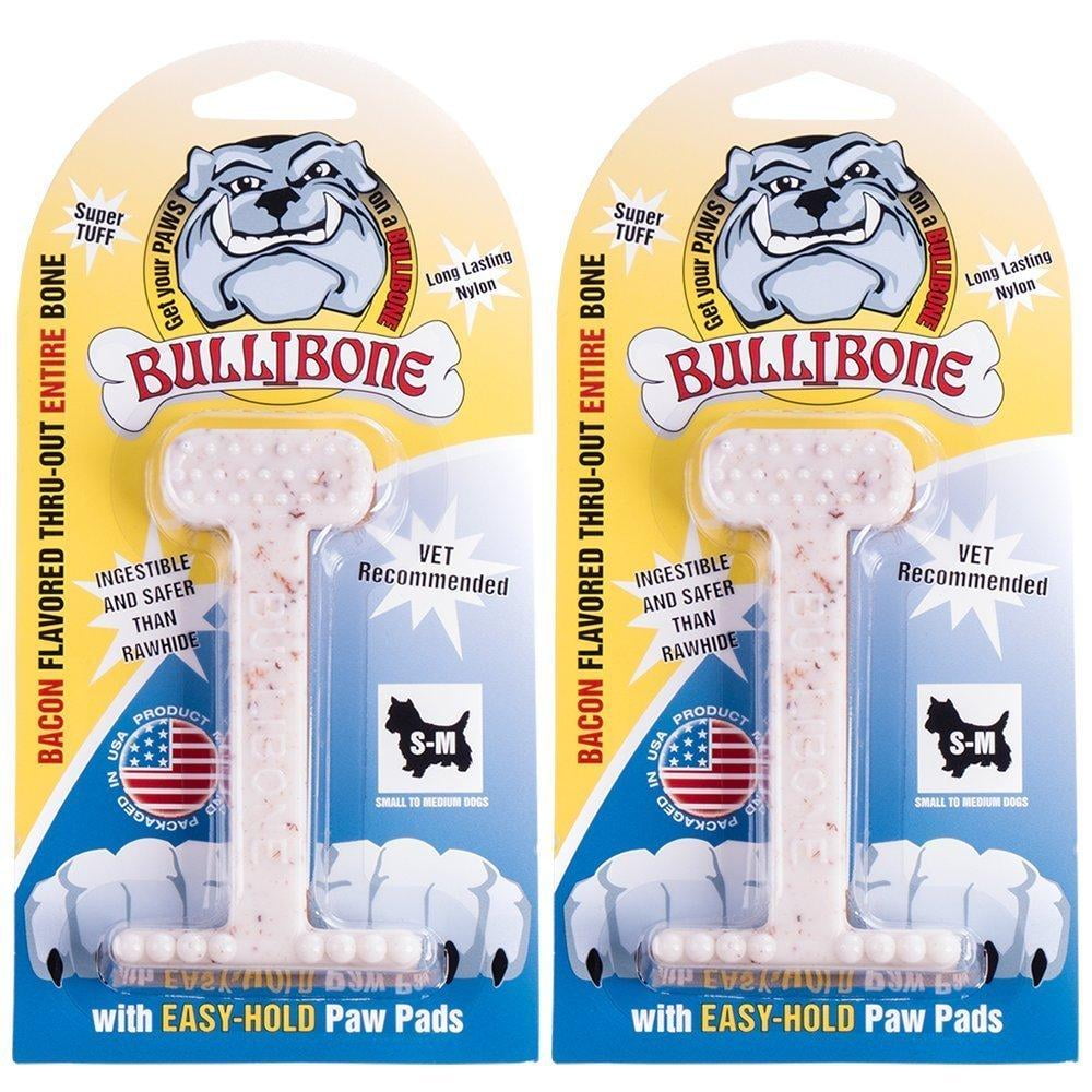 Bullibone Nylon Dog Chew Toy Nylon Bone - Improves Dental Hygiene, Easy to Grip Bottom, and Permeated with Flavor Bacon Small - 2 Pack 2 4d9b80db 1b1a 4809 91a1 0c83f211da69.ae13e009dbb069f14d2da3c4120108e7 - easyishop.co.uk