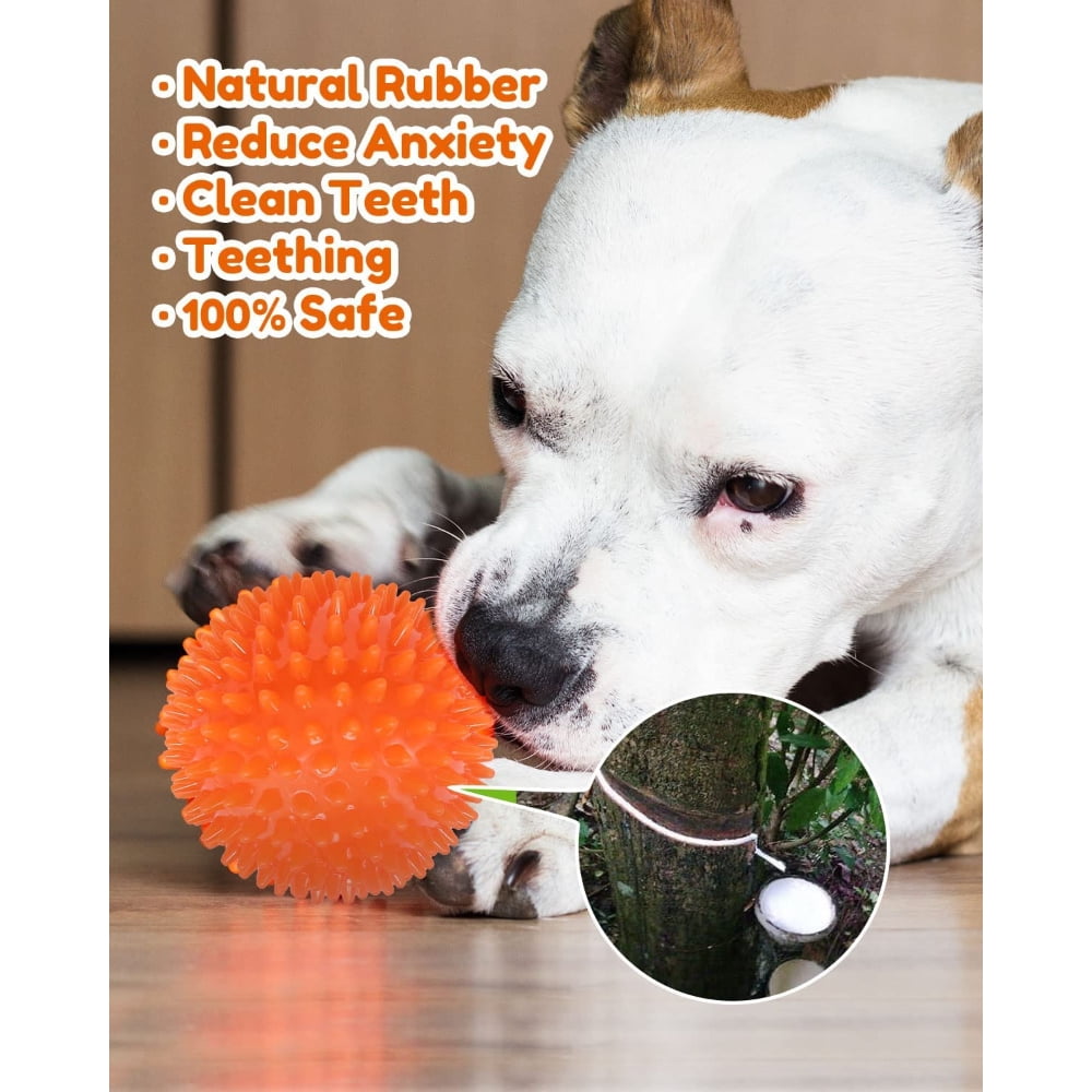 MesaSe Heavy Duty Squeaky Dog Balls for Medium Large Dogs, Dog Toys for Aggressive Chewers, Spike Ball Toys for Clean Teeth and Training(2 Pack) 3 4e67f72b 2cb1 4ec1 b514 a9875a159f7d.7ffea914f41cf3b4491da855925979ec - easyishop.co.uk