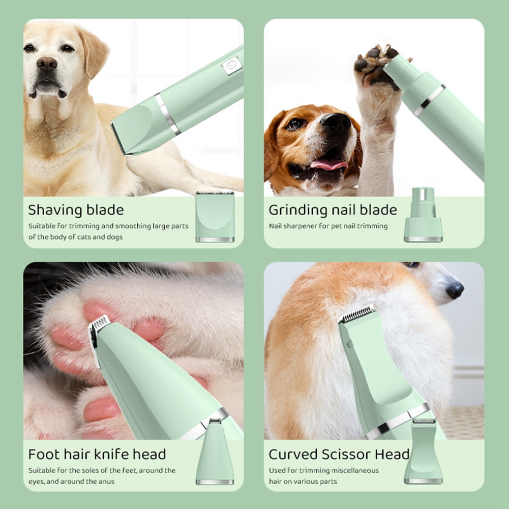 Dog Clippers Grooming Kit Hair Clipper, Low Noise Paw Trimmer, Rechargeable, Cordless Quiet Nail Grinder Shaver for Cats and Dogs Green 3 4f859d6e 2083 4088 aed1 7e9599621f83.3737c6073a06a84cd150ffdc9cd11a05 - easyishop.co.uk