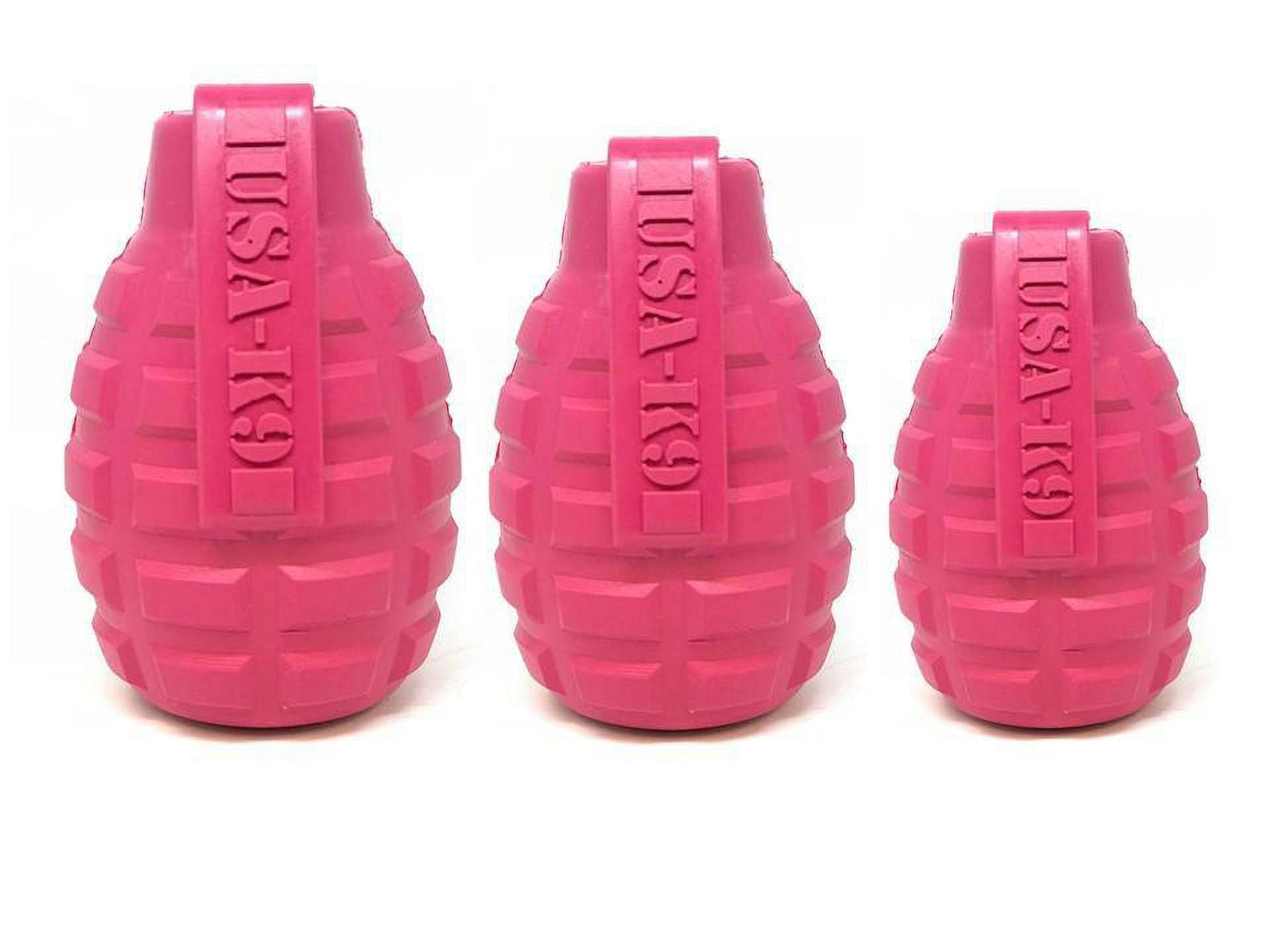 USA-K9 by SodaPup - Grenade Natural Rubber Chew Toy - Treat Dispenser - Slow Feeder - Extra Large - Pink 3 4fb09967 448e 478c 8cee 68cc1421d810.feb26ab7265ed58fa707721df36ce066 - easyishop.co.uk