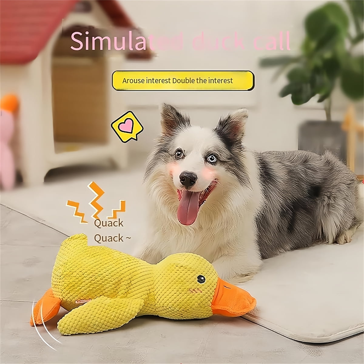 The Mellow Dog Calming Duck Dog Toy, Quacking Duck Toy, Cute No Stuffing Duck Dog Toy, Plush Cute Duck with Soft Squeake for Any Size Dog (Yellow) Small 6 56db3afd 5cc3 432b b7ac c6502d7e81da.6c4a1b40e39bb1ecb81daf5dd4d6acb8 - easyishop.co.uk