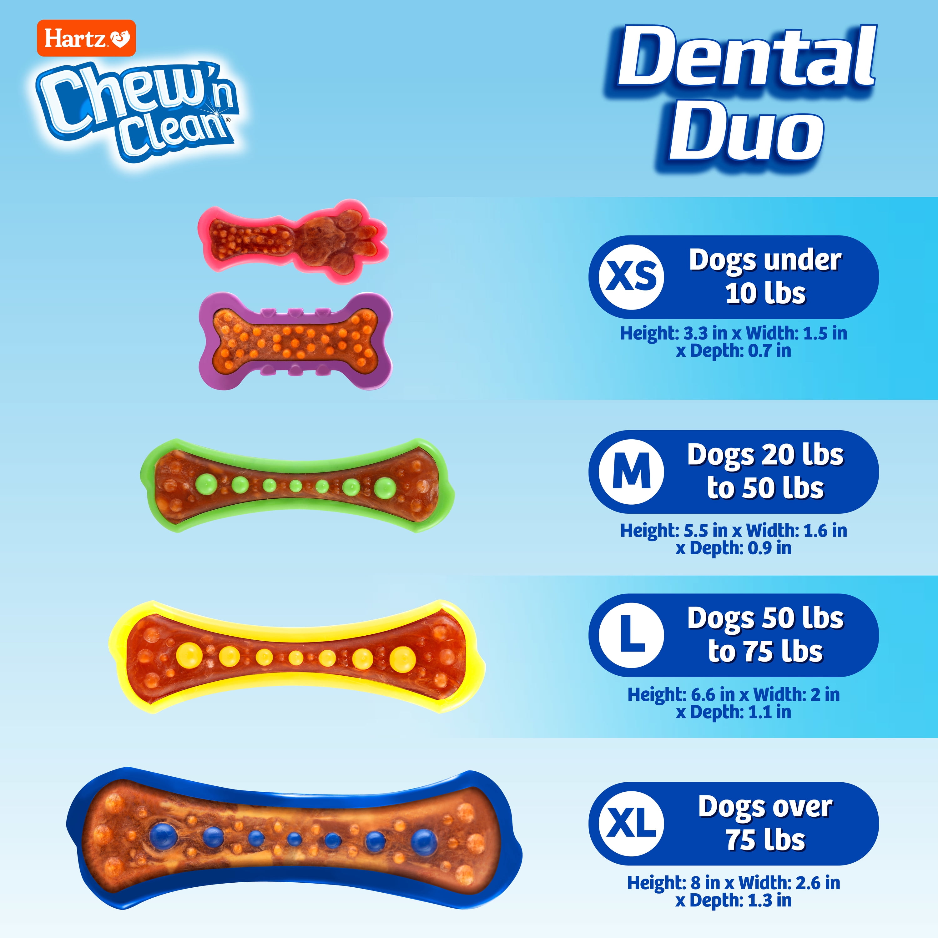Hartz Chew 'n Clean Dental Duo Bacon Flavored Dog Treat and Chew Toy, XL, Nylon, 1ct 3 5a5f0bd2 6e88 4c62 98ee 91b17b0c1f38.619c392b1035837365d5e2ebda184704 - easyishop.co.uk