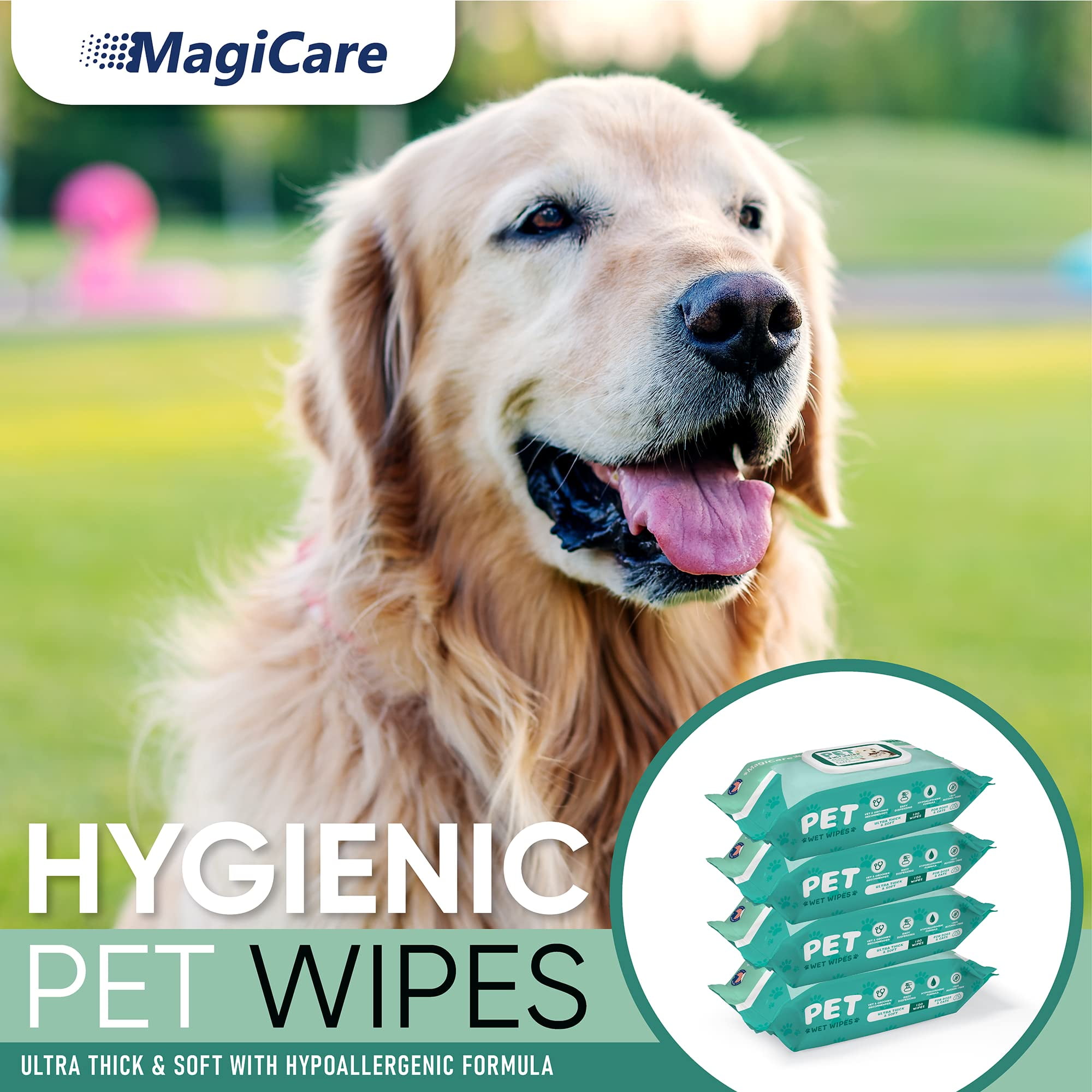 MagiCare Clean & Groom Wipes for Dogs & Cats, Unscented - 100ct Pet Wipes for Paws, Ears, and Skin - Deodorizing and Gentle for Sensitive Skin, Made in USA 9 5a6ebbcb a458 4c78 b4a3 95c6bc7356be.a77dac5e5942535d197fd5c1d2617144 - easyishop.co.uk