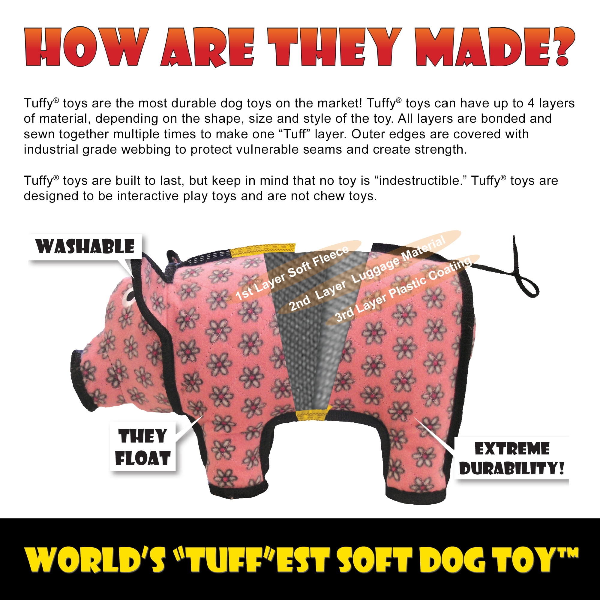 TUFFY® - World's Tuffest Soft Dog Toy - Junior Barnyard Turkey - Multiple Squeakers - Multiple Layers. Made Durable, Strong & Tough. Interactive Play (Tug, Toss & Fetch). Machine Washable & Floats. 5 5d49caf1 bc10 4891 9149 8ef035aaf1f6.0ae5c772471f15794835d011b83cc65f - easyishop.co.uk