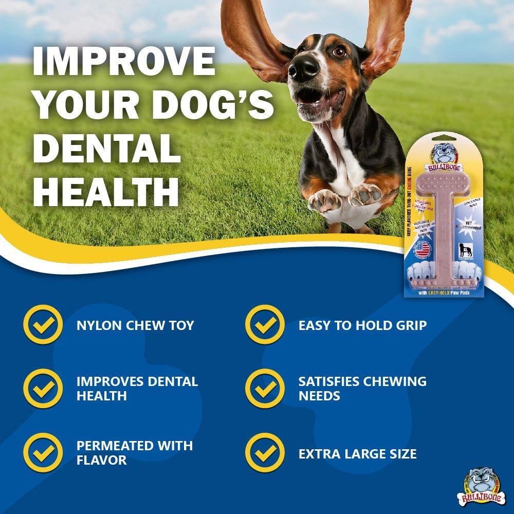 Bullibone Nylon Dog Chew Toy Nylon Bone - Improves Dental Hygiene, Easy to Grip Bottom, and Permeated with Flavor Bacon Small - 2 Pack 51 656a0672 f6cb 4fff b4ce de17688b2a24.be7bac1d4ba9e7602dc64b752003b63a - easyishop.co.uk