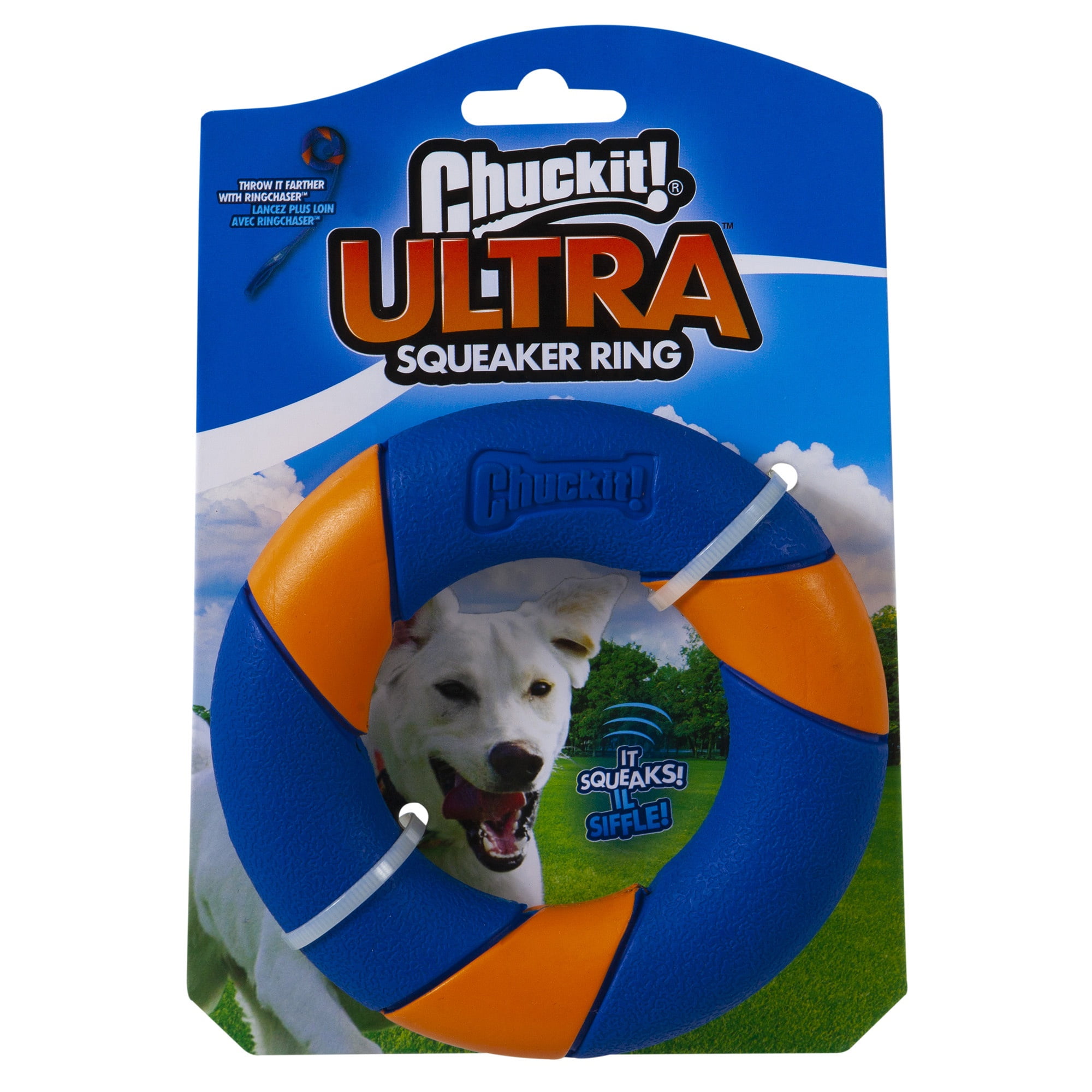 Chuckit! Ultra Squeaker Ring Outdoor Fetch & Chase Dog Toy, fits Ring Dog Ball Launcher, Blue, 7.5" for Small to Large Dogs, Pack of 1, Blue & Orange 3 69e9536c 42dd 43f6 a8d8 42739aa1483c.fbaebde6aa4f4c1d837f1e427ad2097d - easyishop.co.uk