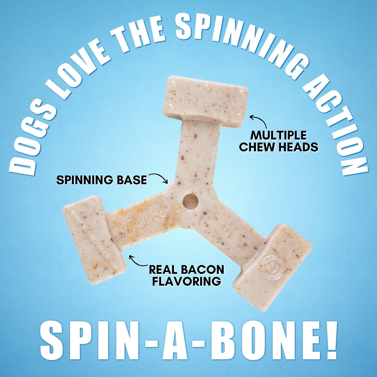 Bullibone Jumbo Bacon Spin-a-Bone Heavy Chewer Dog Bone - Interactive Dog Chew Toys, Triggers Natural Instincts, and Improves Oral Health - Single 3 69f383b7 cd95 4e48 89d0 933da9737ec3.afb4d532275743210b07fc903c9ddcf3 - easyishop.co.uk