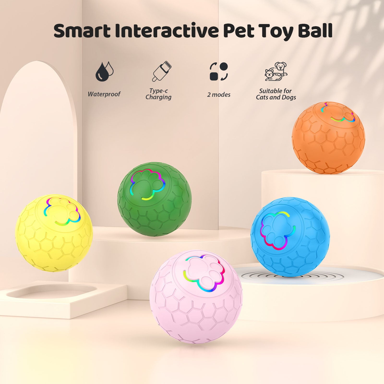 Qinghuai Peppy Pet Ball for Dogs, Dog Interactive Toys Dog Ball,Motion Activate Rolling Ball for Puppy/Small Dogs, Automatic Moving Dog Toy,USB Rechargeable 8 7ae058a6 5213 40de 9615 f30baf38d9b9.7fc60bacab98b956ef0df70fedae3122 - easyishop.co.uk