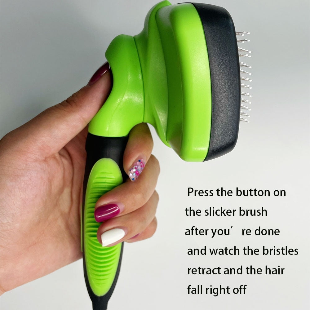 Self-Cleaning Slicker Brush for Dogs Cats, Shedding and Grooming Tool Dog Brush for Pets Long Haired & Short Haired Dogs Cats ,Remove Loose Hair Rabbits & More, Effective Comfortable and Super Easy 6 7c4b3097 428d 42c6 8113 376fa1b84f79.aa89946e1d766aad095f8d89afb96deb - easyishop.co.uk