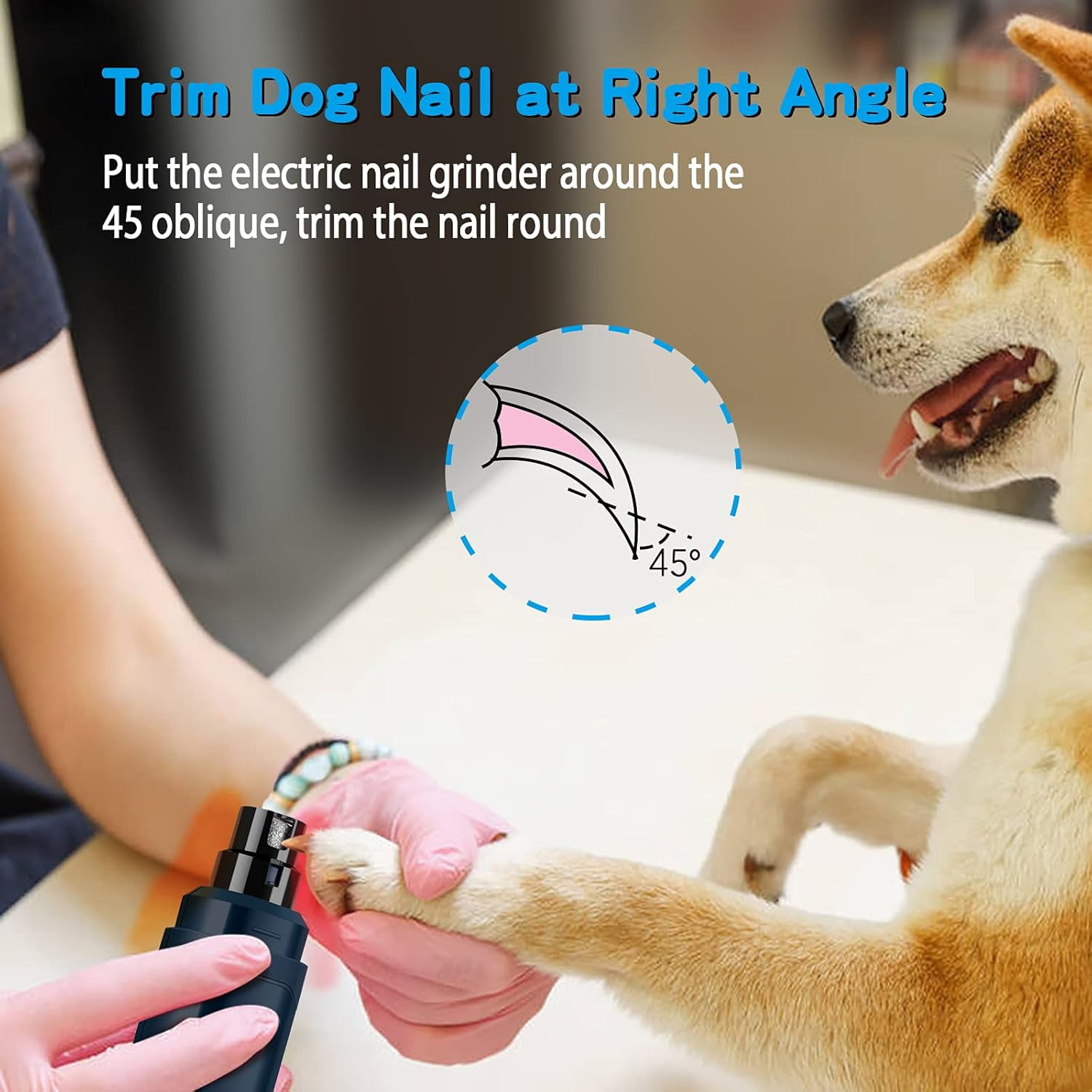 Dog Nail Grinder Upgraded - Professional 2-Speed Electric Rechargeable Pet Nail Trimmer Painless Paws Grooming & Smoothing for Small Medium Large Dogs & Cats (Dark Blue) 15 7e6aa83d 9a3a 48fe 8db2 165d9c51c8f1.43a5db54b34fbf4872d0bead11579dd6 - easyishop.co.uk