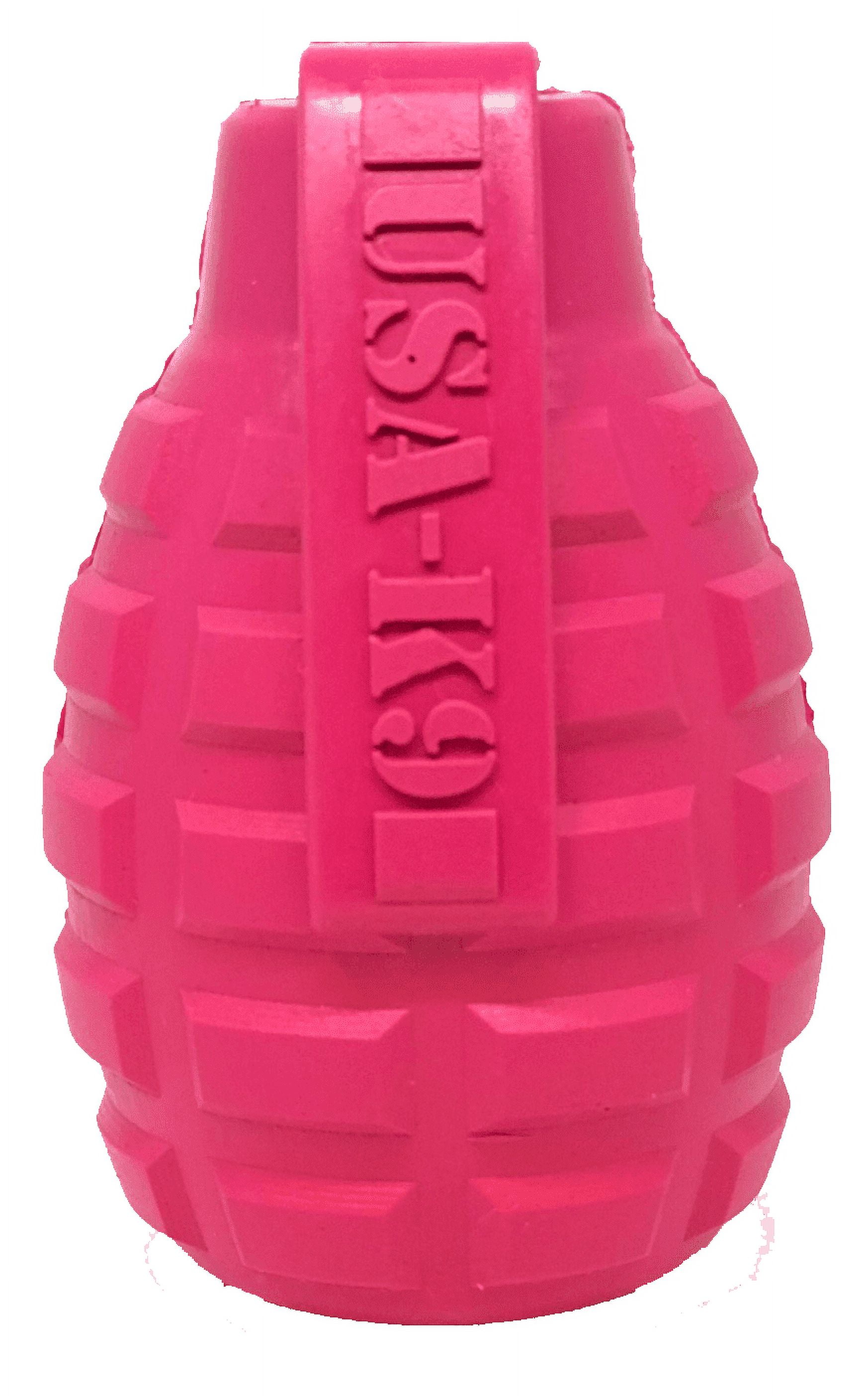USA-K9 by SodaPup - Grenade Natural Rubber Chew Toy - Treat Dispenser - Slow Feeder - Extra Large - Pink 2 8a0f564f e06d 434e a6e7 517196cbda9e.0895771a3a319740d55960fd1234d64e - easyishop.co.uk