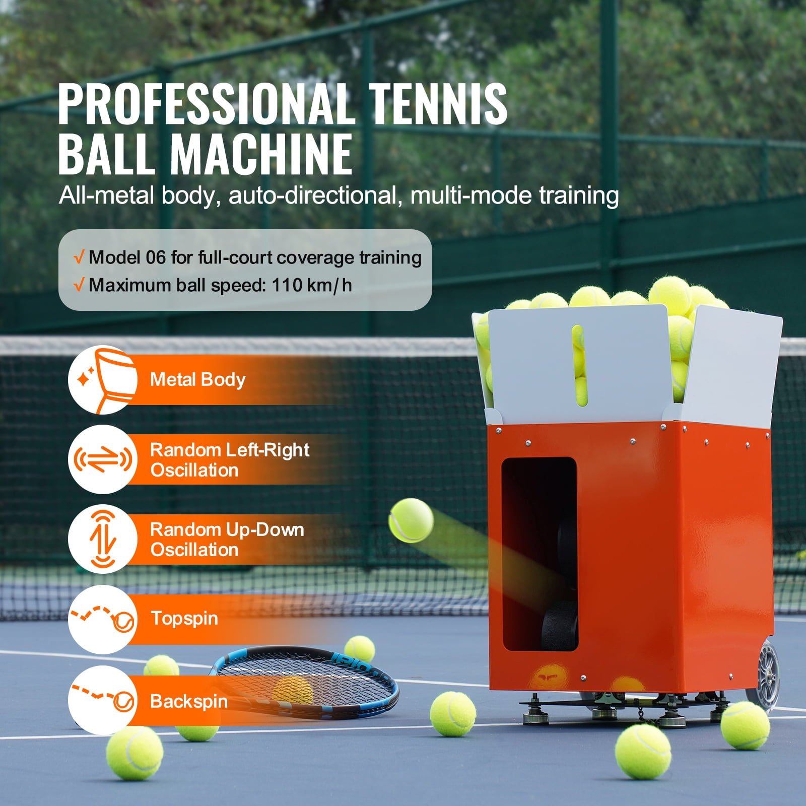 KFFKFF Mobile Tennis Ball Launcher, Automatic Ball Thrower with Capacity for 100 Balls, Equipped with 5 Motors, Provides Over 2 Hours of Continuous Use, Rechargeable Battery, Controlled via App 2 8a3573ad 995f 4805 b40c 94f49d168990.853f195629b521d46df954f0f4759655 - easyishop.co.uk