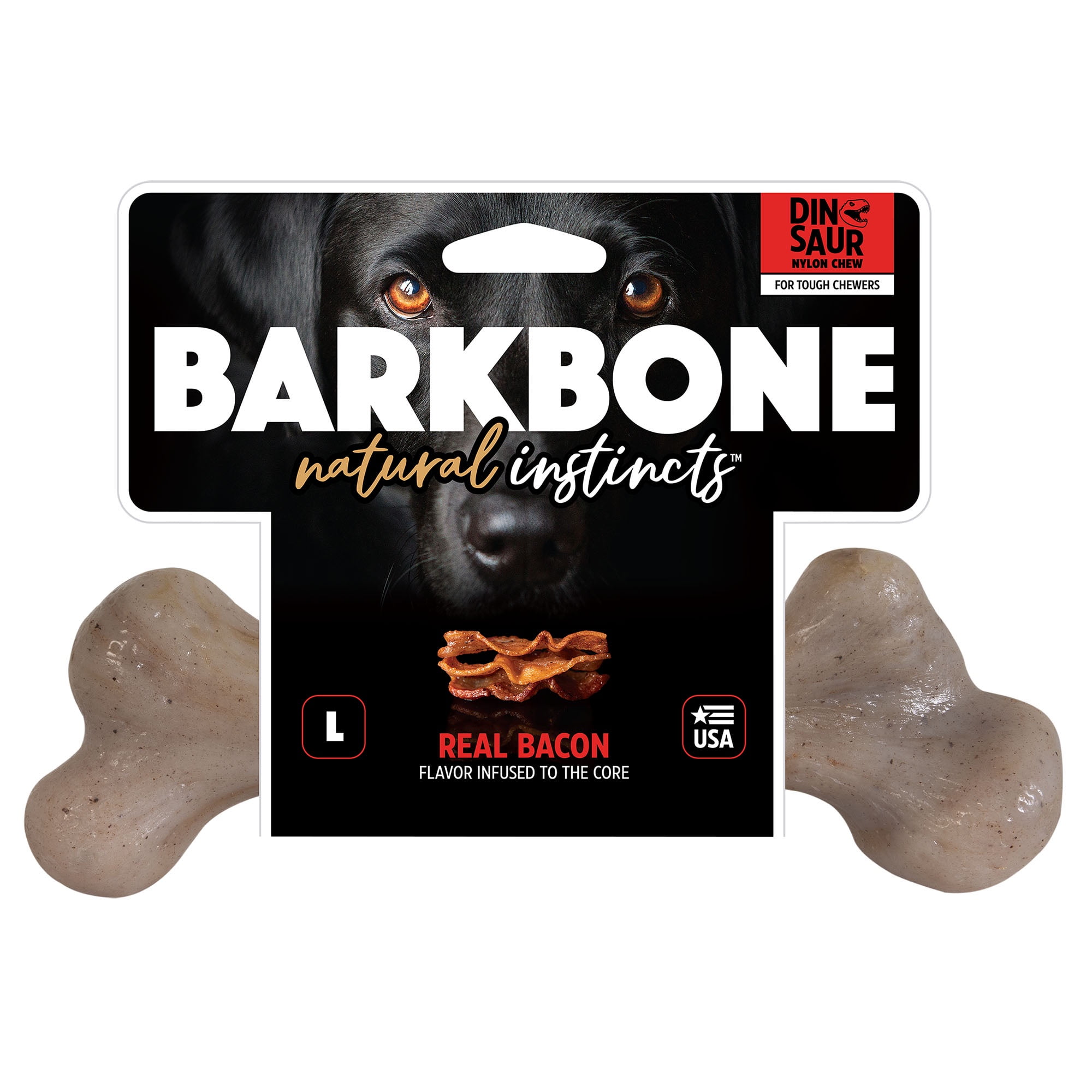 Pet Qwerks BarkBone Natural Instincts Bacon Infused Dinosaur Nylon Bone Dog Chew Toys for Aggressive Chewers - Real Bacon, Large 4 8ab0ba94 69b0 4bba bfb0 091864fa6712.0aa6002e1dee4710919b7357e61288da - easyishop.co.uk