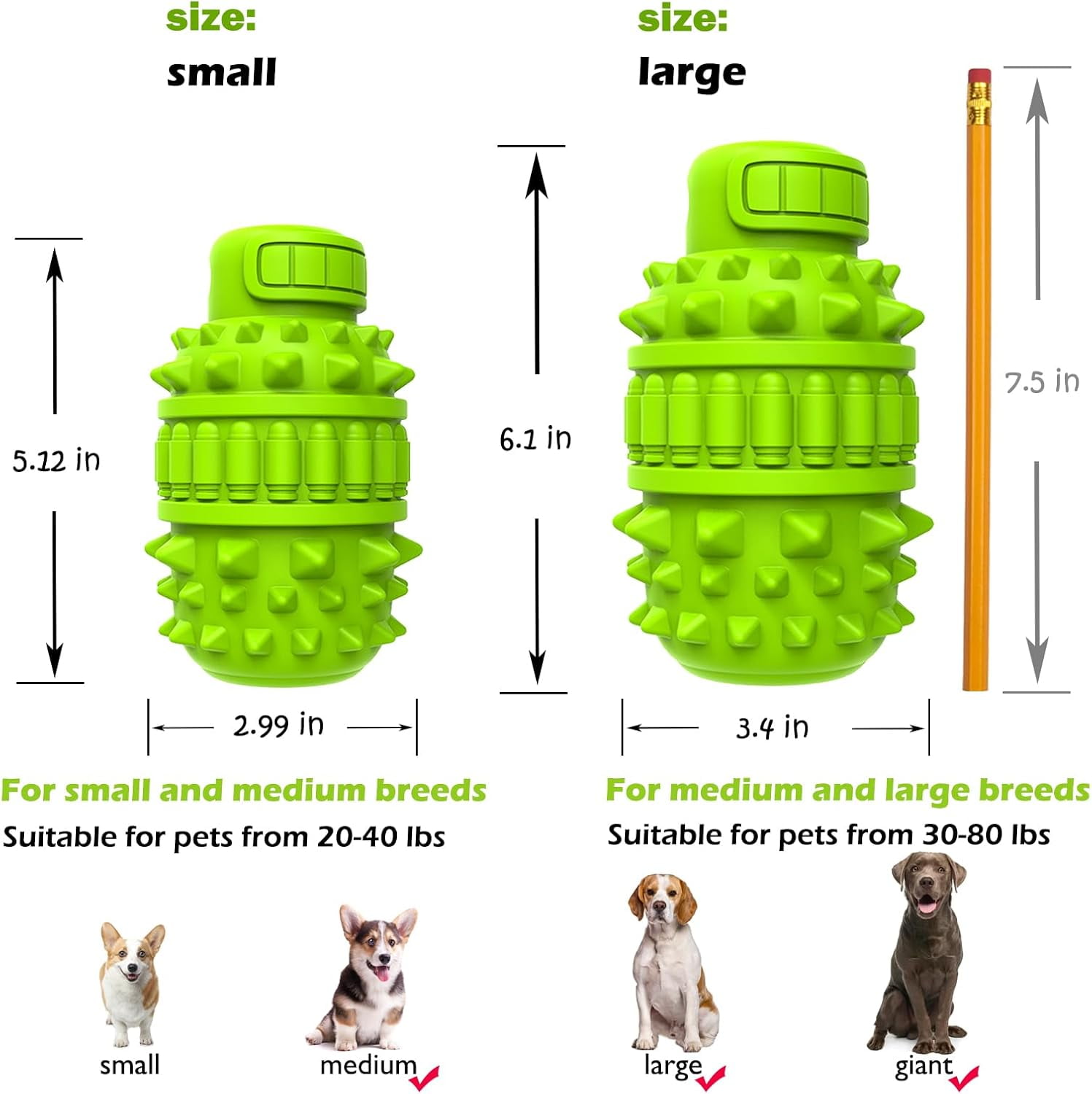 URRU Dog Toy for Aggressive Chewers, Indestructible Dog Chew Toys Squeaky , Interactive Tough Durable for Large Breed(Green,Large) 2 90a141e7 72ac 40d1 b424 ad252e23b2c0.8276700b81757c99bdd2ff2b1aa5b5f9 - easyishop.co.uk