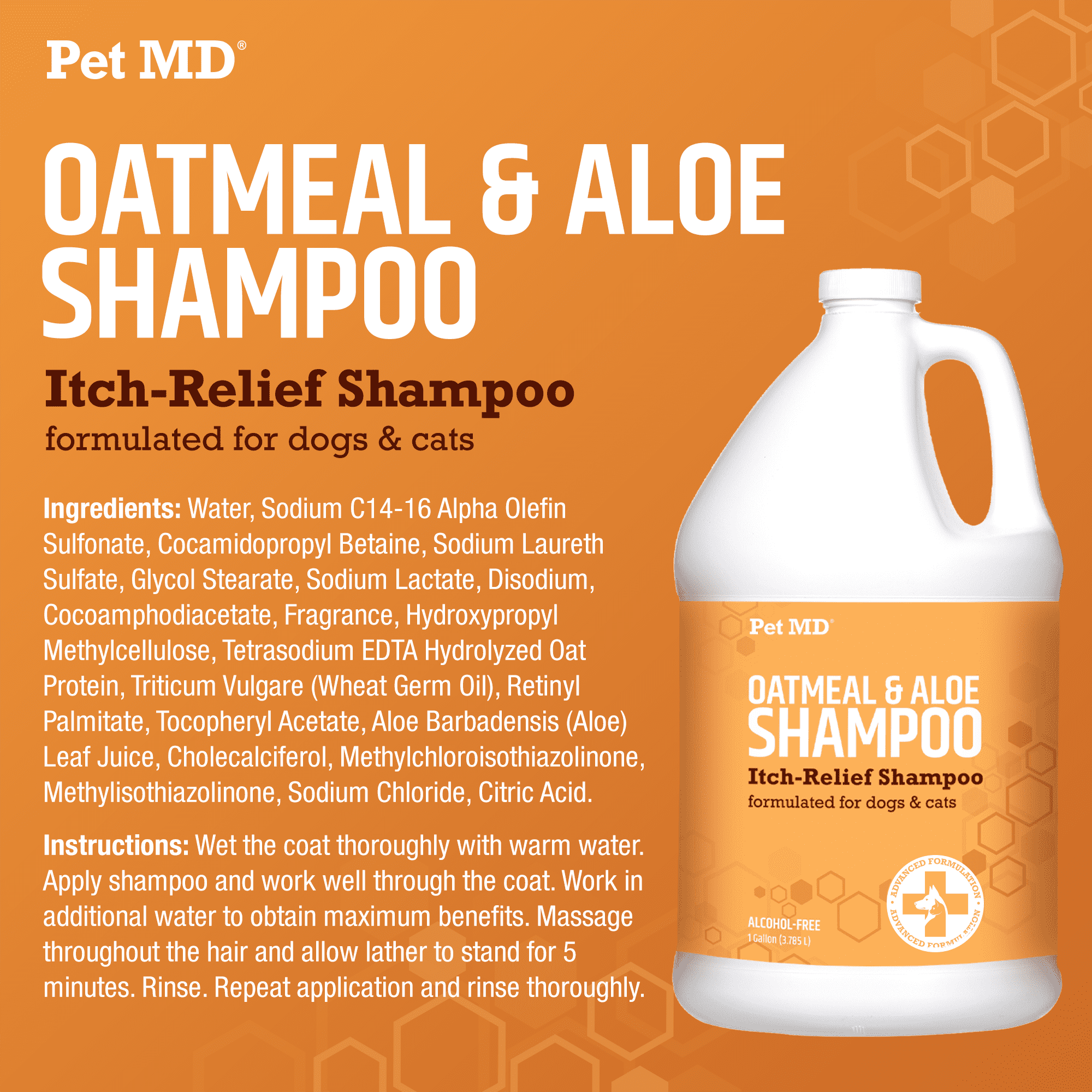 Pet MD Oatmeal & Aloe Shampoo for Dogs and Cats - Nourishing Anti Itch for Sensitive Dry Skin & Flaking - Professional Grooming & Moisturizing Dog Shampoo Gallon 5 992c9a33 7106 4da9 9b19 d55f21a4eb38.b90b95f404549ce858738557608ccf48 - easyishop.co.uk