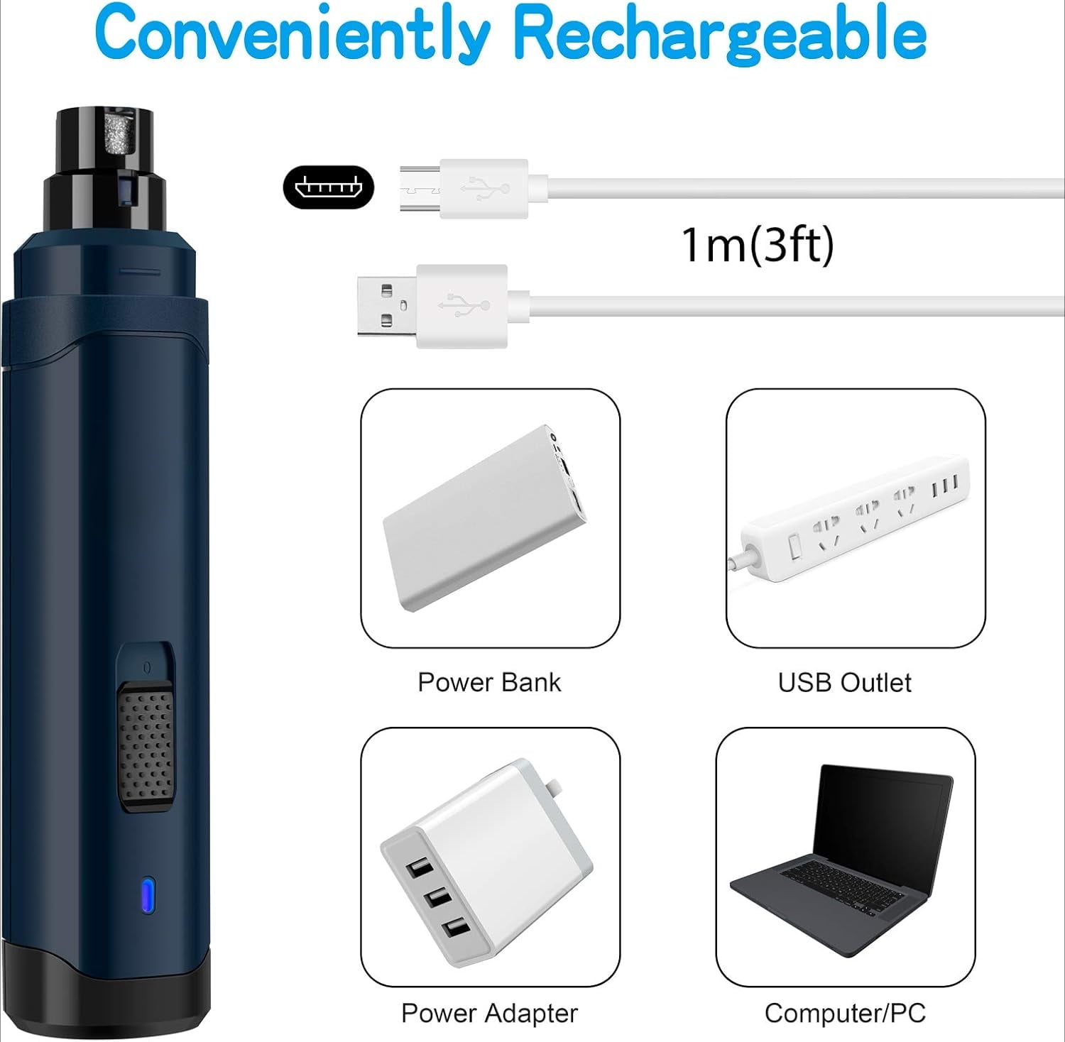 Dog Nail Grinder Upgraded - Professional 2-Speed Electric Rechargeable Pet Nail Trimmer Painless Paws Grooming & Smoothing for Small Medium Large Dogs & Cats (Dark Blue) 13 9db1aafc 545f 430c 8f98 f93e943c5930.d09ab54523ae4610257cfee509ebb3ba - easyishop.co.uk
