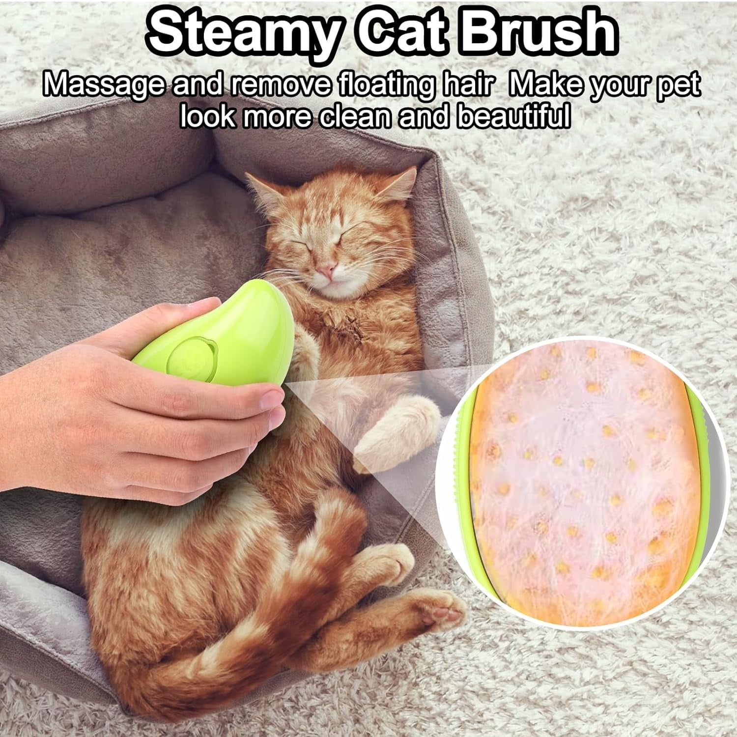 Steamy Cat Brush, 2024 New 3 in1 Cat Steamy Brush With Spray, Pet Steam Brush for Cat Dog Self Cleaning Steam Cat Hair Brush for Massage, Silicone Steam Pet Brush for Removing Loose Hair (Green)4PCS 4 9e48c219 0e32 4852 ad75 f26e1d75c112.818f6abda08c1bc7d87b7eb653388408 - easyishop.co.uk