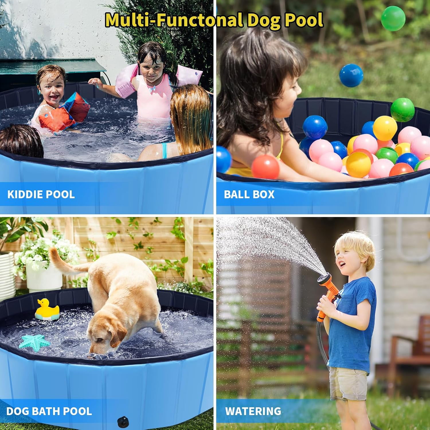 Foldable Dog Pool, 63" x 12" Kiddie Pool with Hard Plastic, Non-Slip Dog Bath Tub for Outdoor Backyard, Collapsible Dog Swimming Pool for Kids Dogs Pets (Blue) 4 a205f350 79f3 44a2 a3c5 450e54dc97cd.a003c9ac8c5247eb3cc2384517f702a9 - easyishop.co.uk