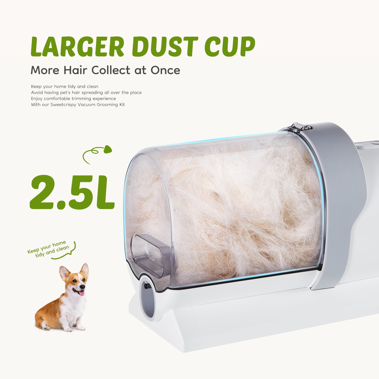 GIANNA Dog Grooming Kit, 2.5L Pet Hair Vacuum, 5-In-1 Electric Clippers Cleaning Set for Dogs, Cats, and Other Animals 6 aada5c14 0e9e 4d64 ab1c d89860682daf.1083de16ac9657494f6edf41310ce203 - easyishop.co.uk