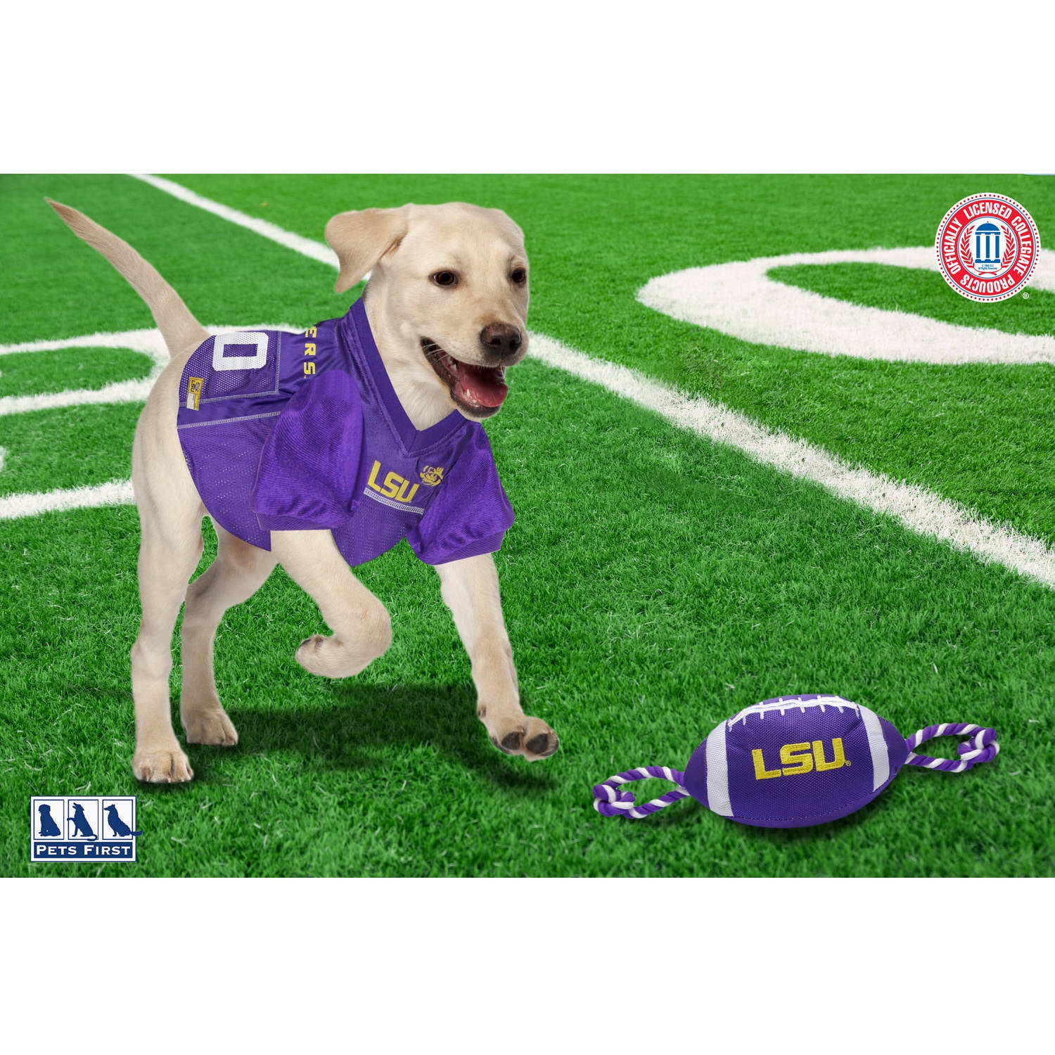 Pets First NCAA LSU Tigers Strong, Durable, Chewable Football Dog Toy with Inner Squeaker and Side Ropes, Officialy Licensed 5 ada23cd1 5c1e 4e18 bae5 e755e61bb595 1.300a089d5e5a3c2d24d10663966780c4 - easyishop.co.uk