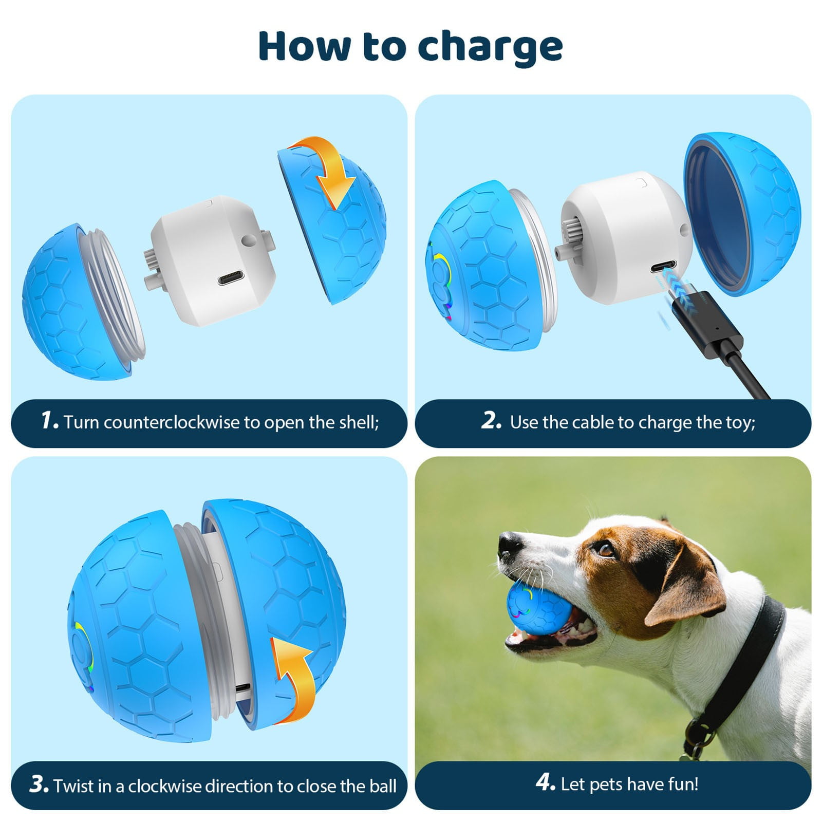 Qinghuai Peppy Pet Ball for Dogs, Dog Interactive Toys Dog Ball,Motion Activate Rolling Ball for Puppy/Small Dogs, Automatic Moving Dog Toy,USB Rechargeable 23 b2ccfdfc 9a14 4ed6 ad5d a23c336dca6e.3429a7c000ab2e944e938b24af8ae3df - easyishop.co.uk