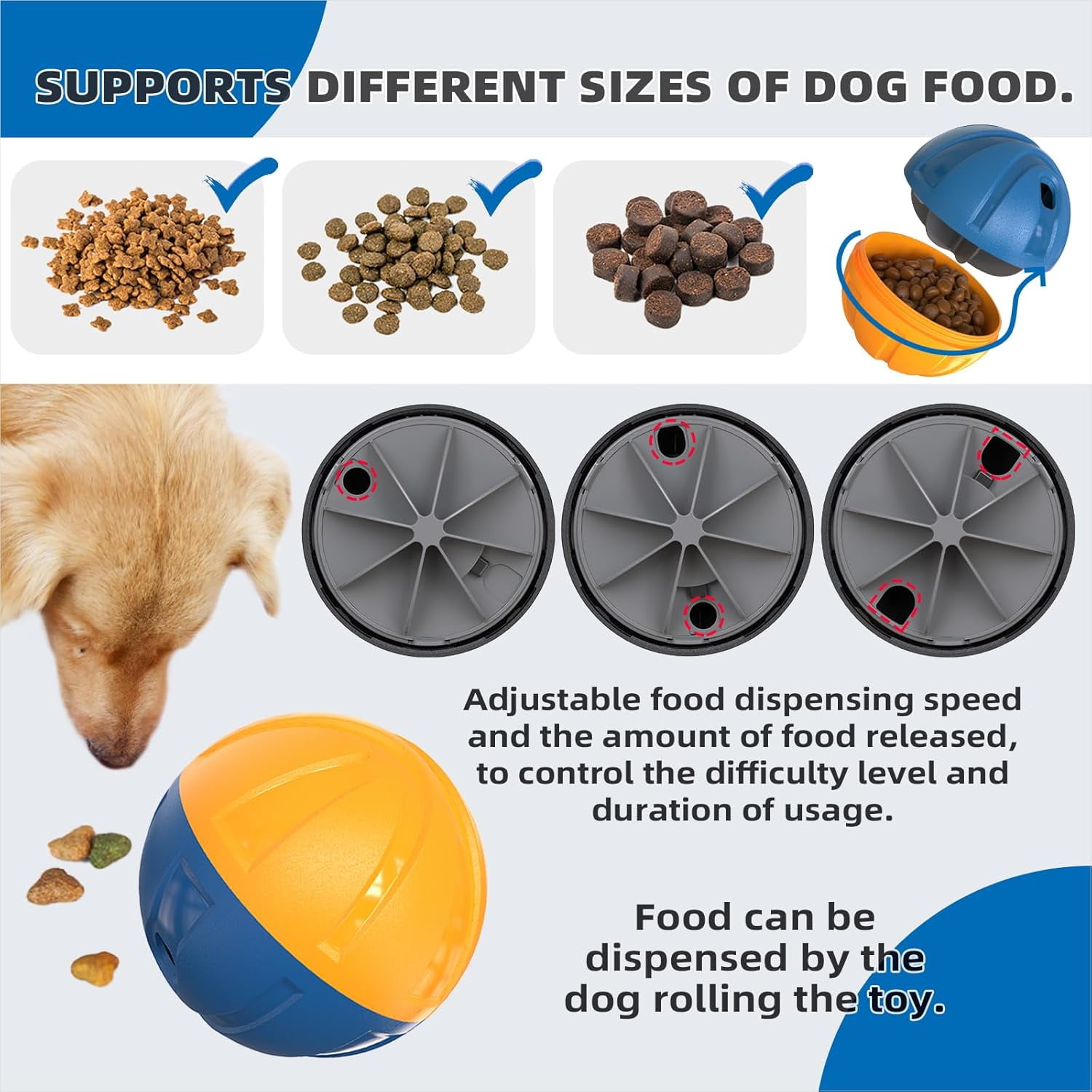 KADTC Dog Treat Giggling Ball - Adjustable Food Dispensing Speed - Puppy Basketball Toy - Puzzle Slow Feeder Mind Game For Medium/Large/Extra L Aggressive Chewers Breed 4 bf2235d7 17cb 4cdc b1f6 f56156d46c31.4bbbca48436e6755cbdc00218ba2a572 - easyishop.co.uk