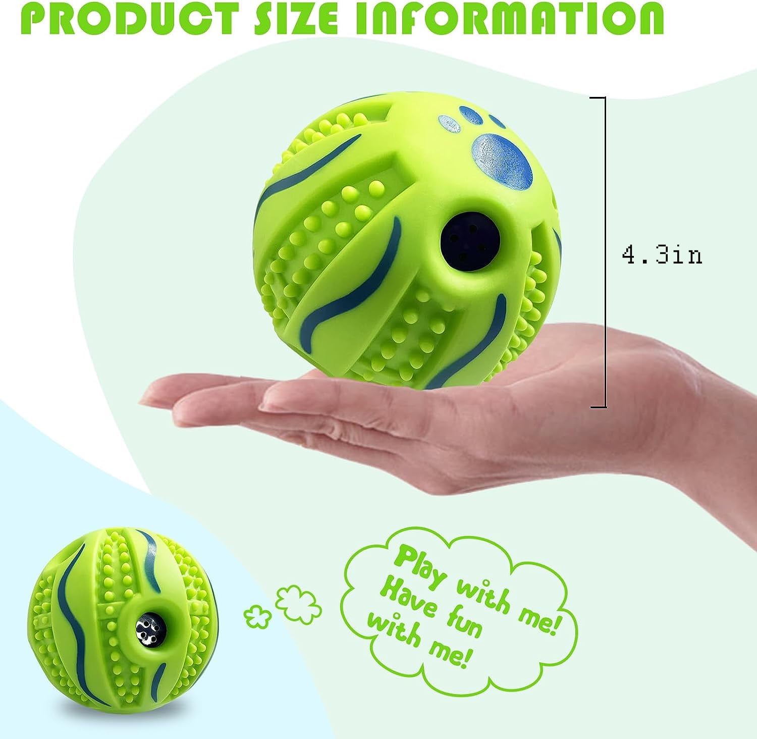 Wobble Giggle Ball for Dogs Spiky Dog Ball Interactive Pet Toy Funny Giggle Sounds Teeth Cleaning Playing Training Herding Balls for Medium Large Dogs Gift 3 c1b53e2f 5541 42ad bf91 3e221dbbf135.201df7c97d97239760f7545cd4eb84f0 - easyishop.co.uk