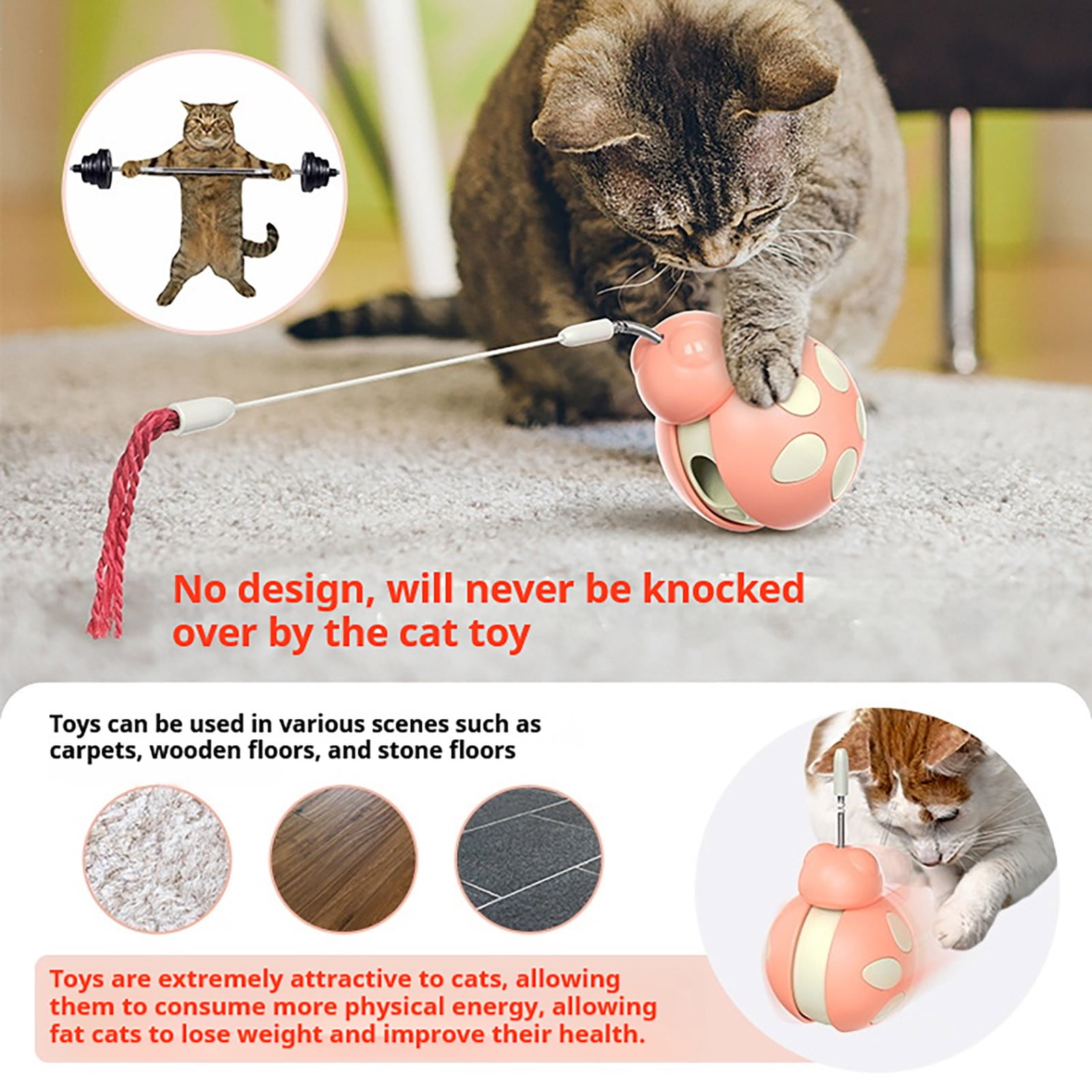 ZKCCNUK Kids Toys Interactive Pet Toy Treat Dispenser Rolling Interactive Pet Ball with Food Spill and Teaser Stick for Boredom Indoor Toys on Clearance 17 c300cba7 c99a 4372 b7aa c6fa002dbf4c.f02fa7215f1d9a78a8ac7938e5bb4620 - easyishop.co.uk