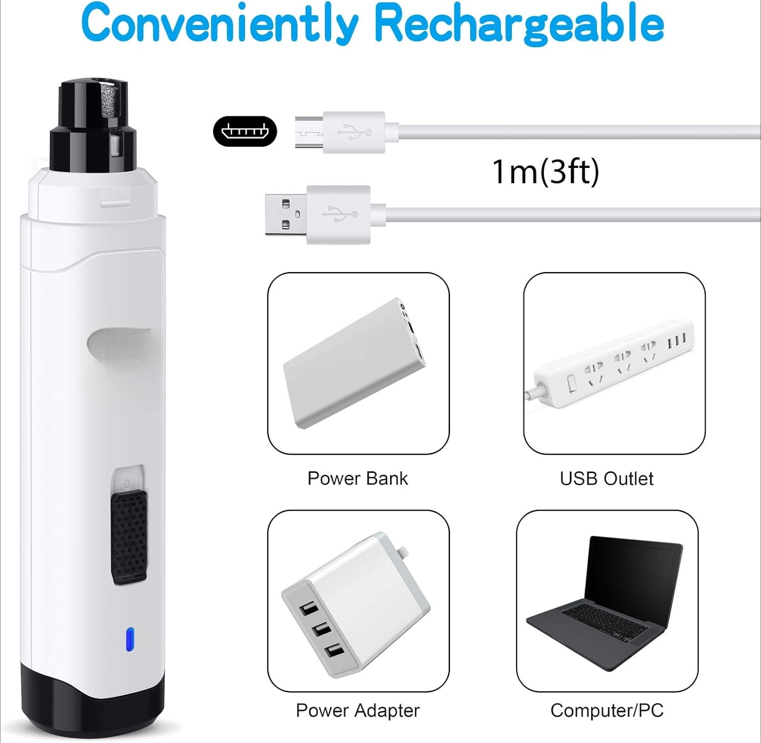 Dog Nail Grinder Upgraded - Professional 2-Speed Electric Rechargeable Pet Nail Trimmer Painless Paws Grooming & Smoothing for Small Medium Large Dogs & Cats (Dark Blue) 6 c3da1074 d3a3 45ca a7ff f445b89da081.74150428851cd0f94b691317480e95d5 - easyishop.co.uk