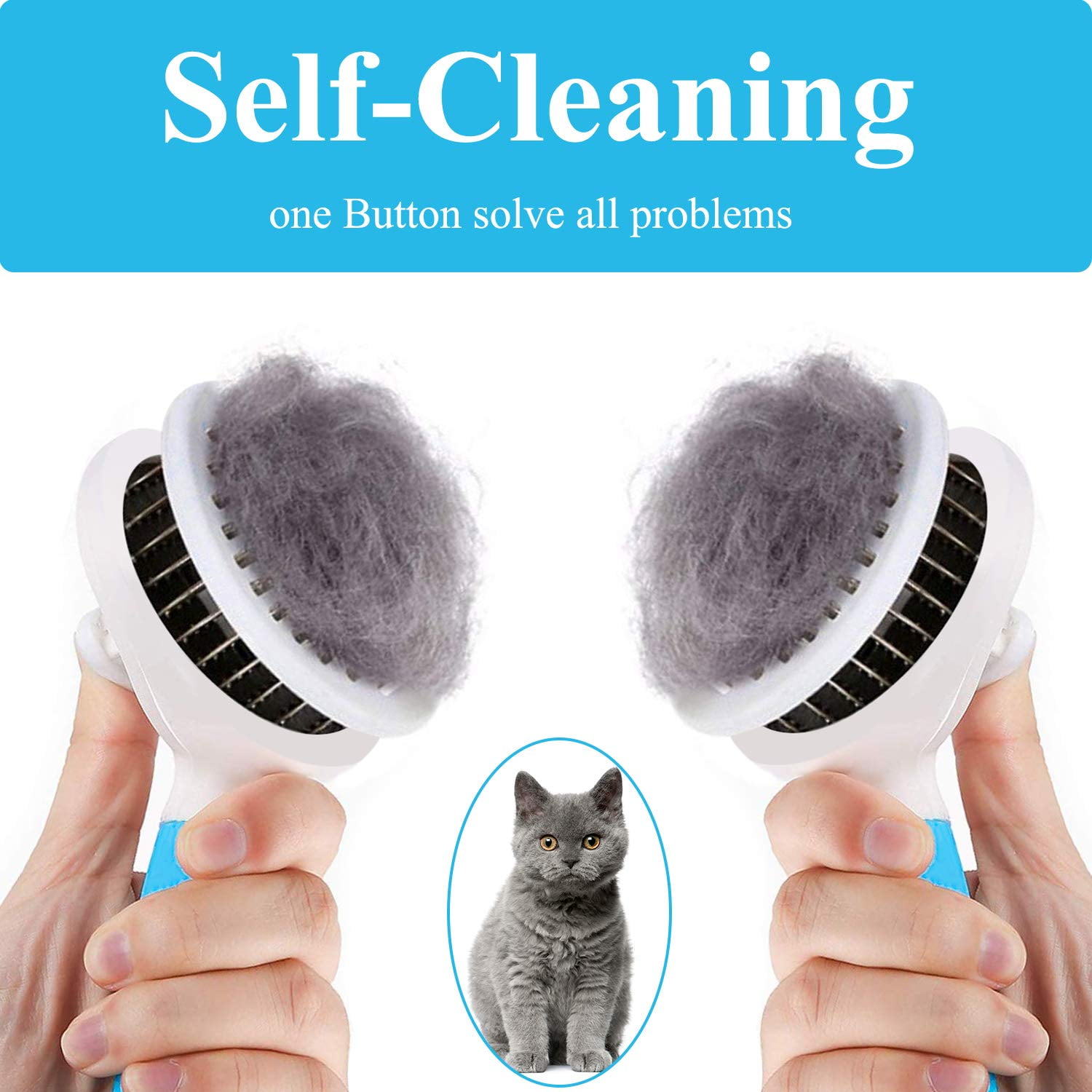 Riklu Dog & Cat Brush, Self Cleaning Slicker Brushe for Shedding and Grooming Removes Loose Undercoat, Mats and Tangled Hair Grooming Comb for Cat Dog Brush Massage 5 c4449b98 16c8 4ef8 b2b5 fa5d5f0d55ea.fb5f08c1cf09deae27e3794377a4844c - easyishop.co.uk