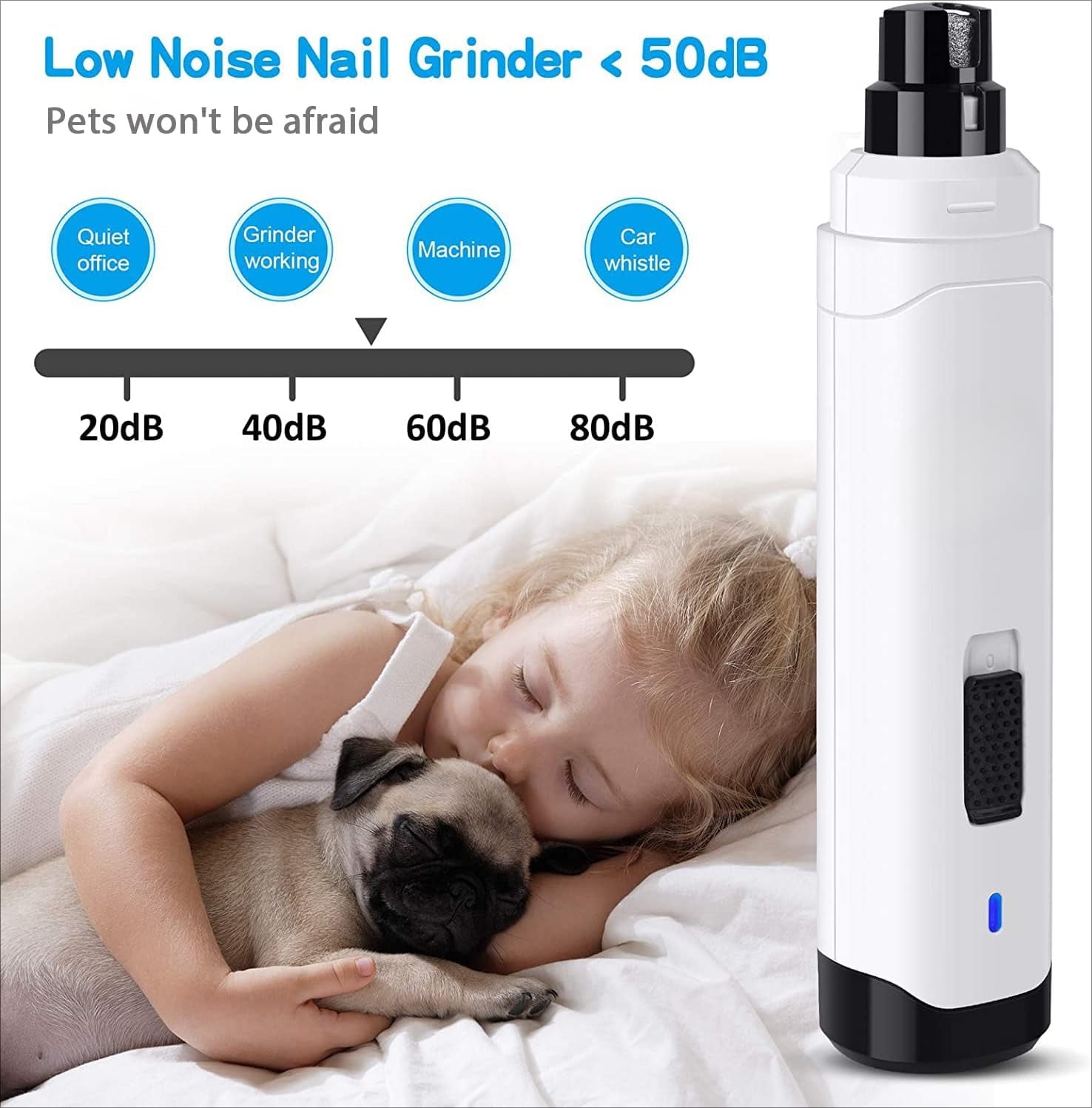 Dog Nail Grinder Upgraded - Professional 2-Speed Electric Rechargeable Pet Nail Trimmer Painless Paws Grooming & Smoothing for Small Medium Large Dogs & Cats (Dark Blue) 4 c9022396 ac61 435a 8268 1bd4f83503d8.85993b6002af4cef5fad9e3dd52641aa - easyishop.co.uk